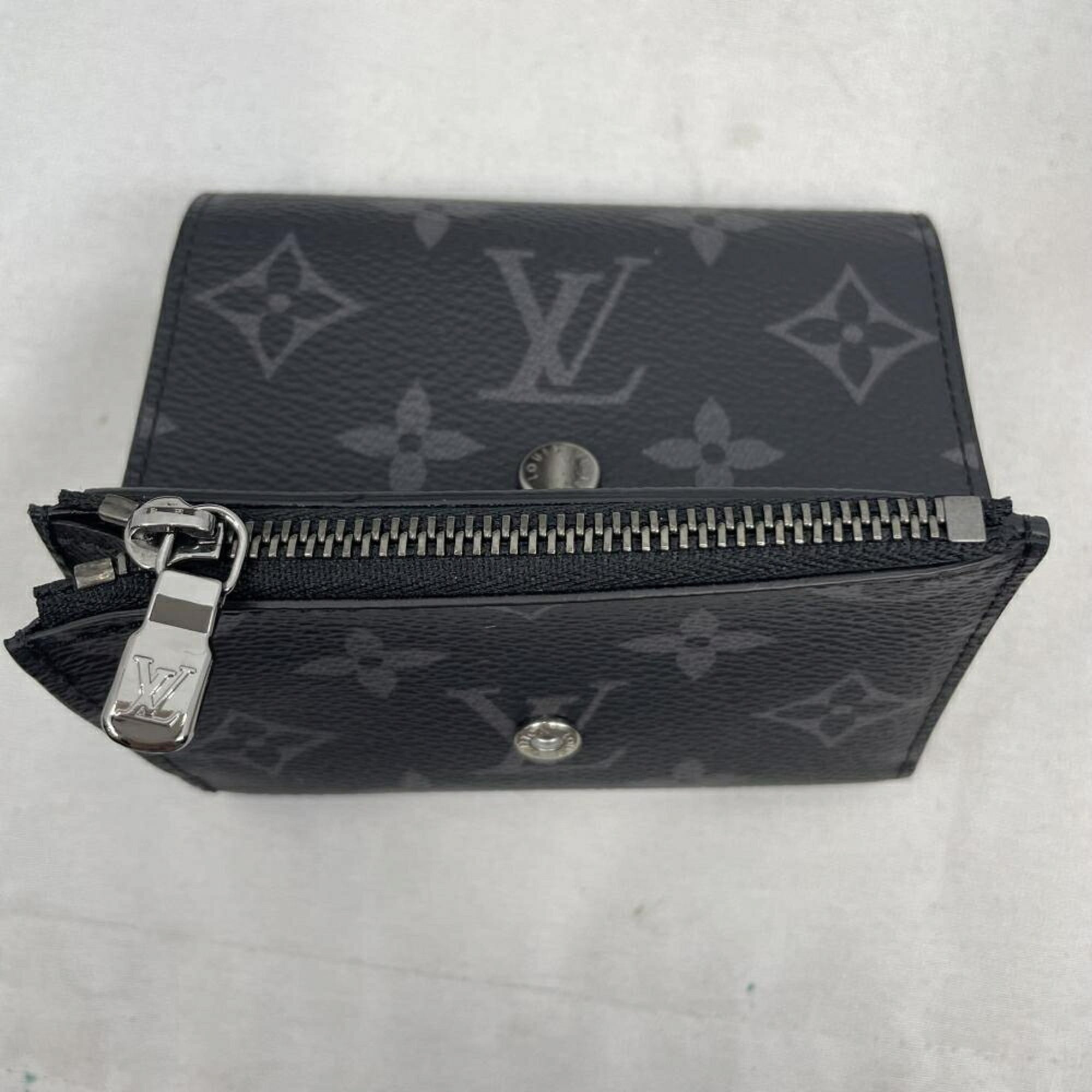 Louis Vuitton Black Monogram Wallet (Tri-Fold) (Pre-Owned)