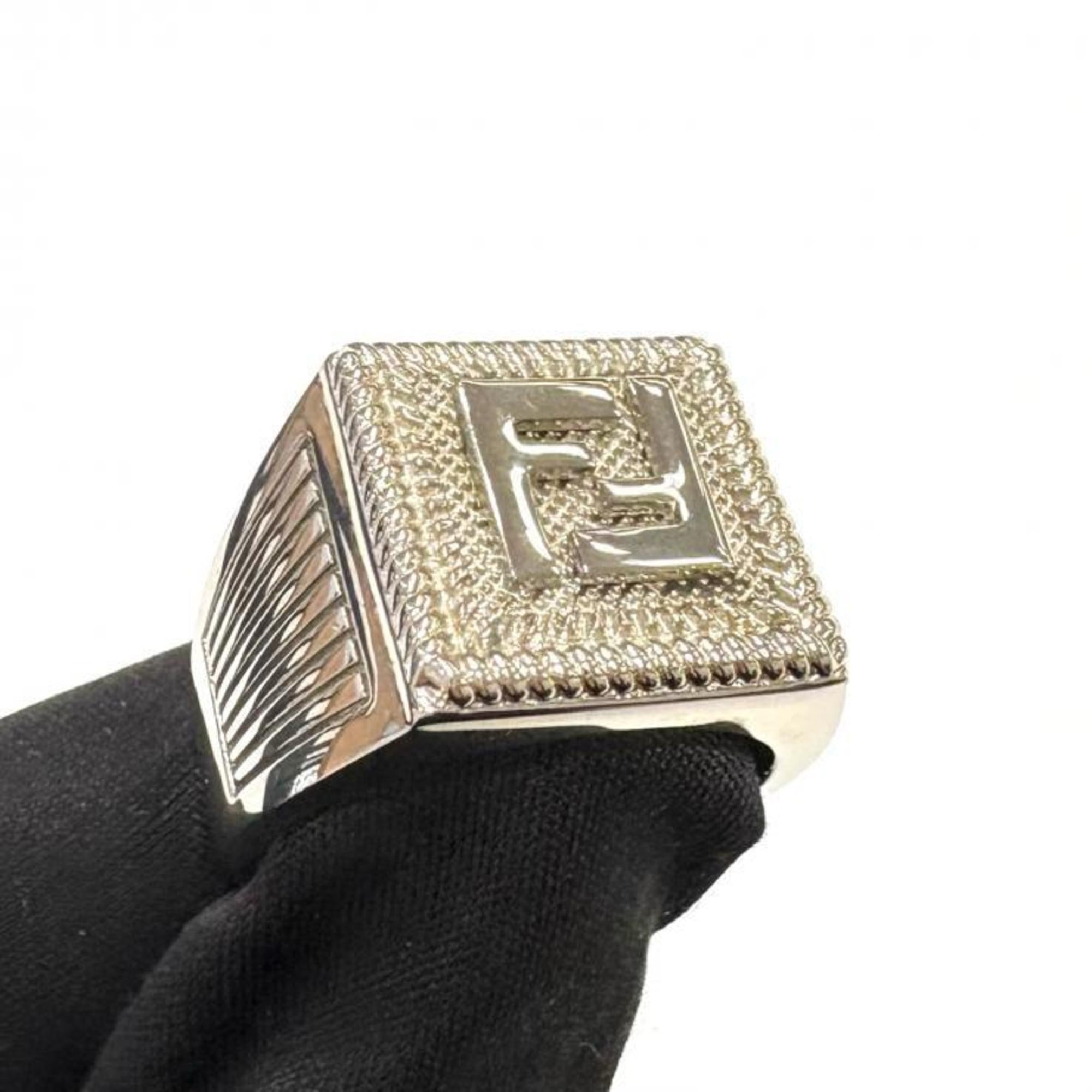 Fendi Silver Band Ring (Pre-Owned)