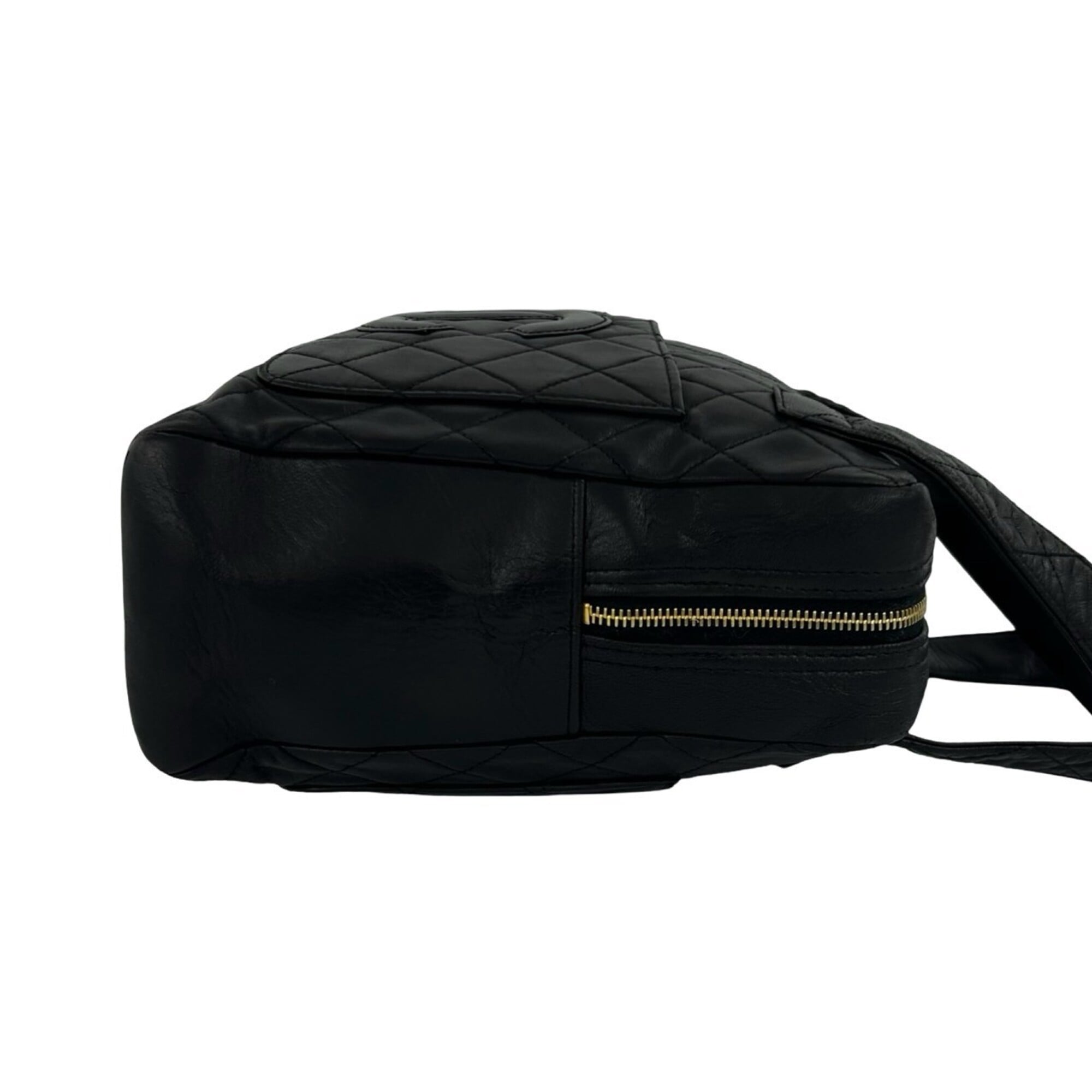 Chanel Black Leather Handbag (Pre-Owned)