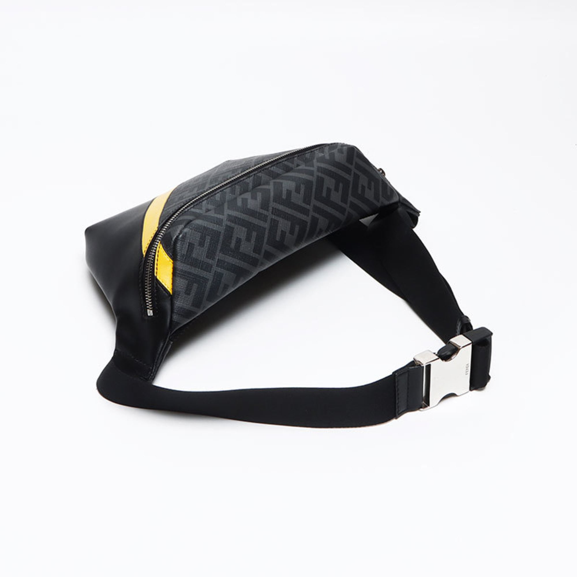 Fendi Zucchino Gray Shoulder Bag (Pre-Owned)