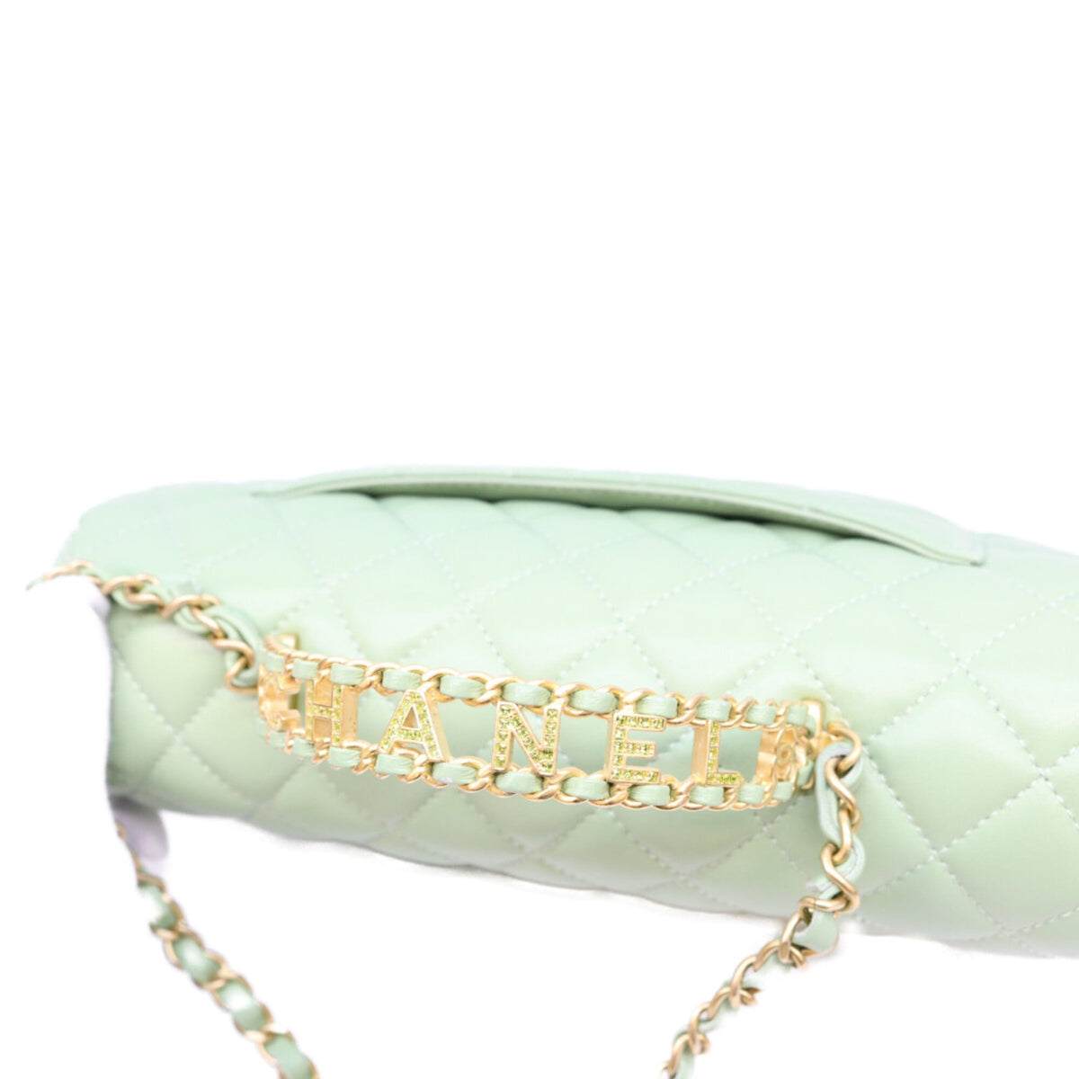 Chanel Green Leather Shoulder Bag (Pre-Owned)