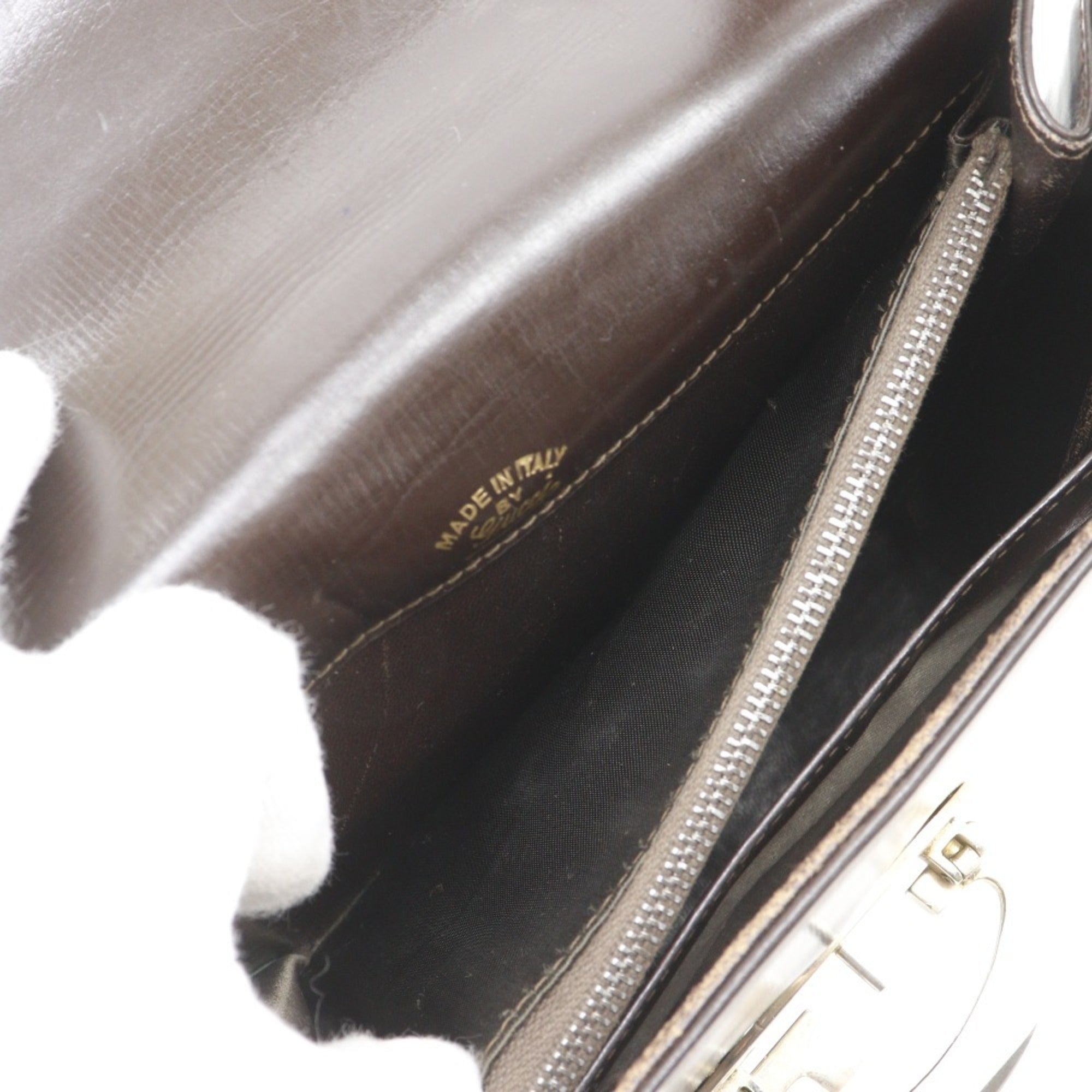 Gucci Brown Leather Shoulder Bag (Pre-Owned)