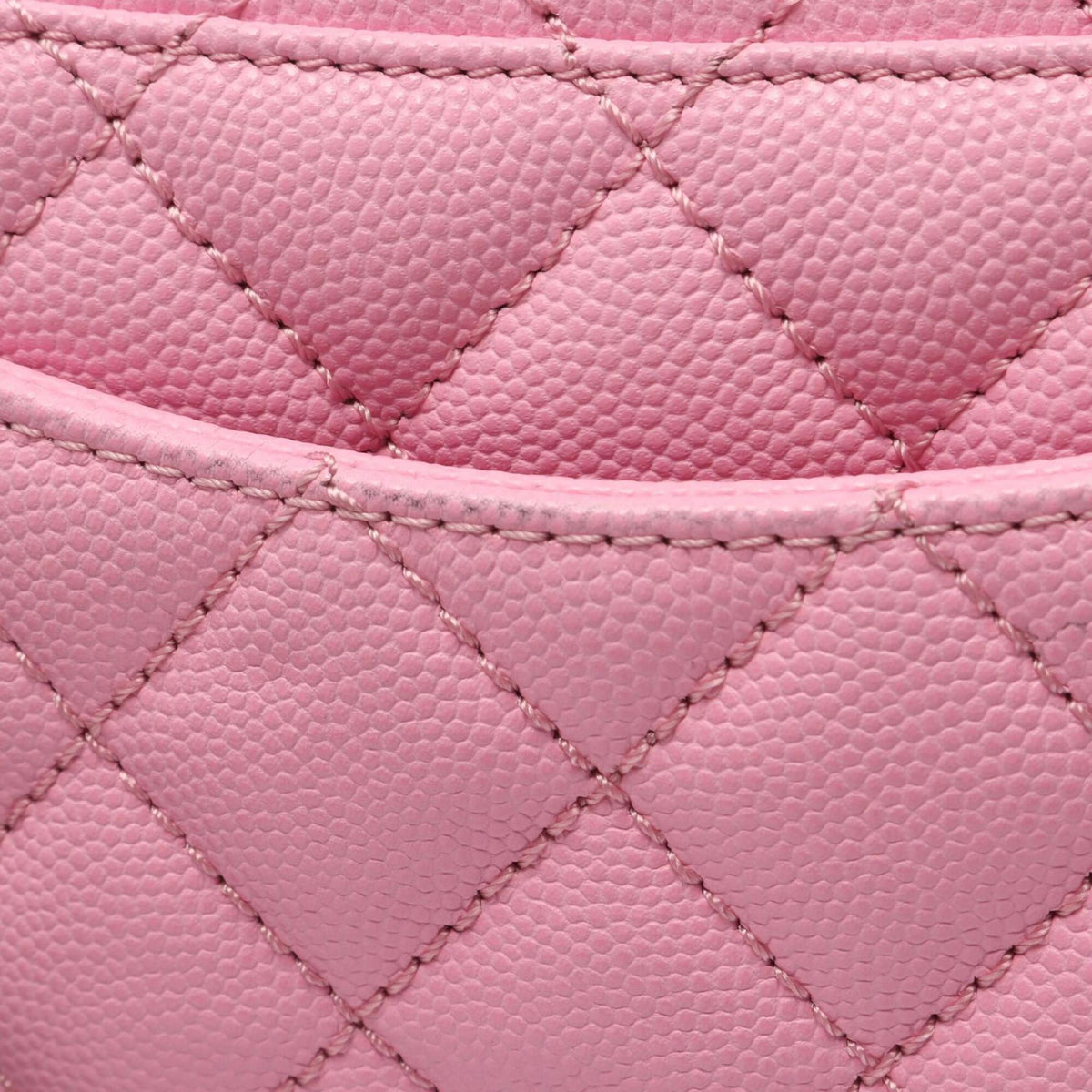 Chanel Pink Grained Calfskin Handbag (Pre-Owned)