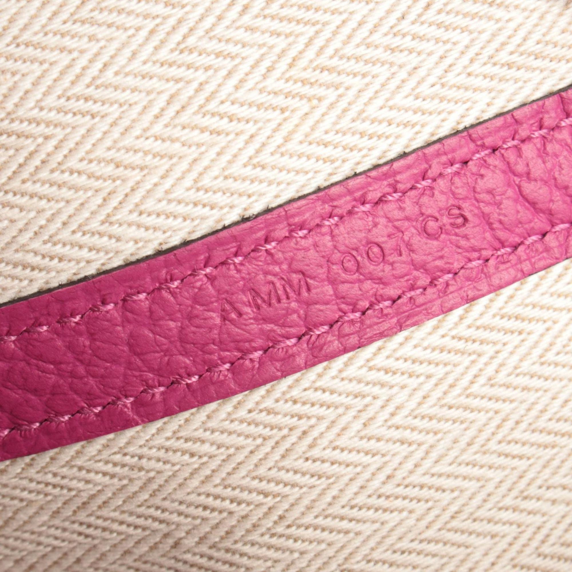 Hermes Pink Rose Purple Country Leather Leather Handbag Tote Bag (Pre-Owned)