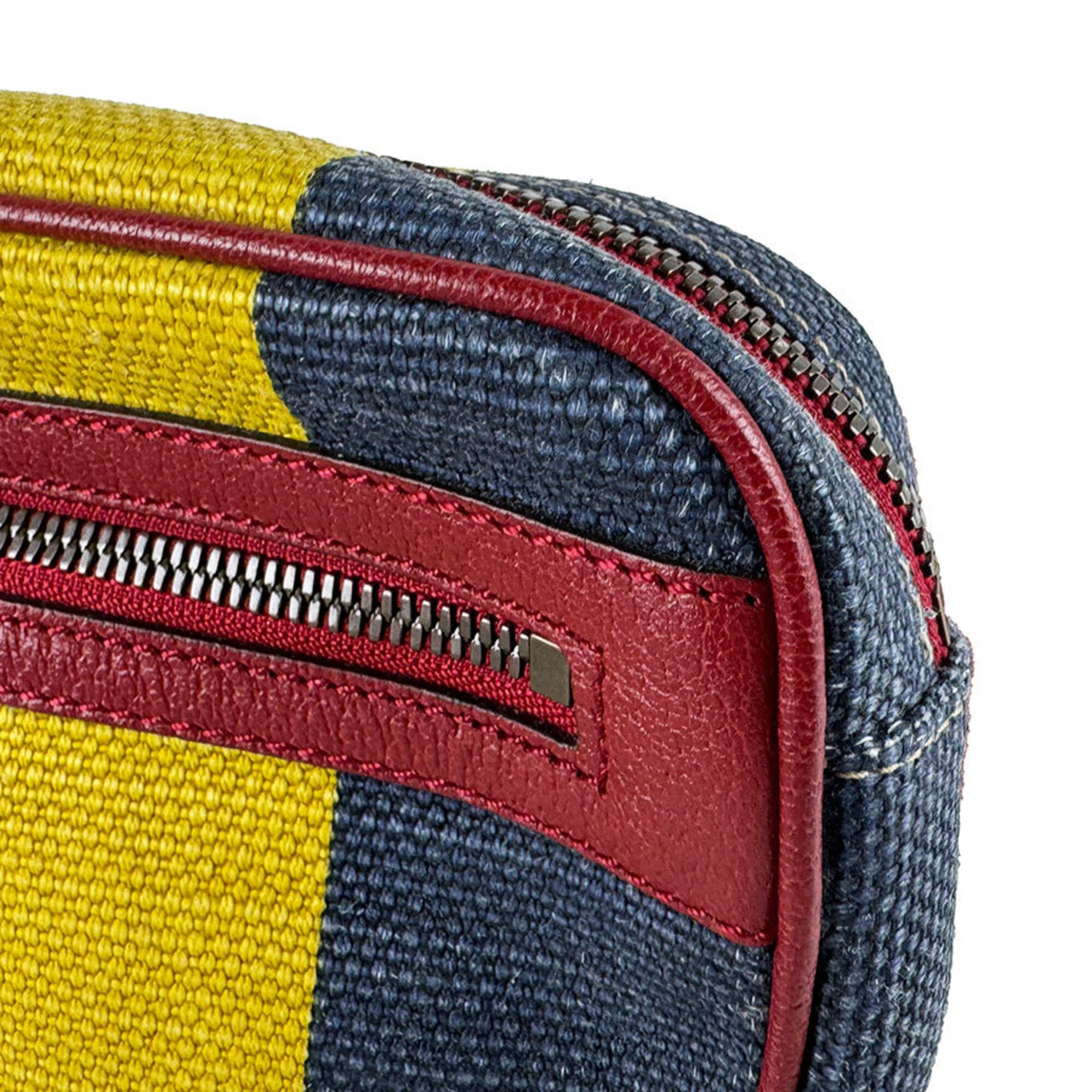 Gucci Multi-Color Canvas Leather Fanny Pack (Pre-Owned)