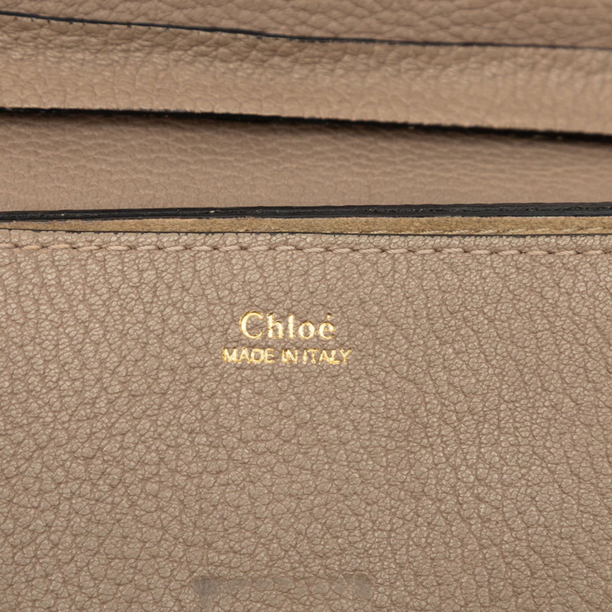 Chloé Drew Beige Leather Shoulder Bag (Pre-Owned)