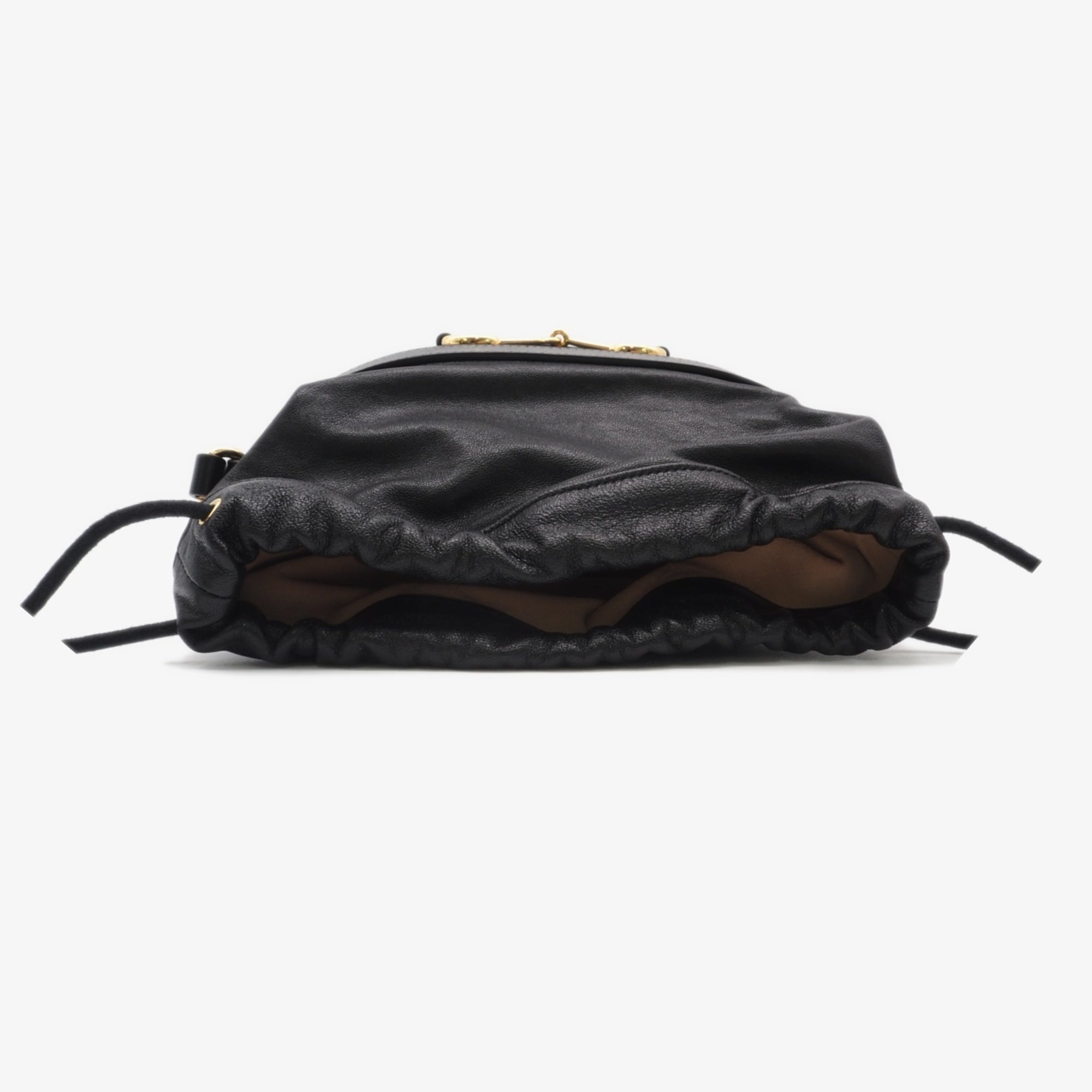 Gucci Horsebit Black Leather Shoulder Bag (Pre-Owned)