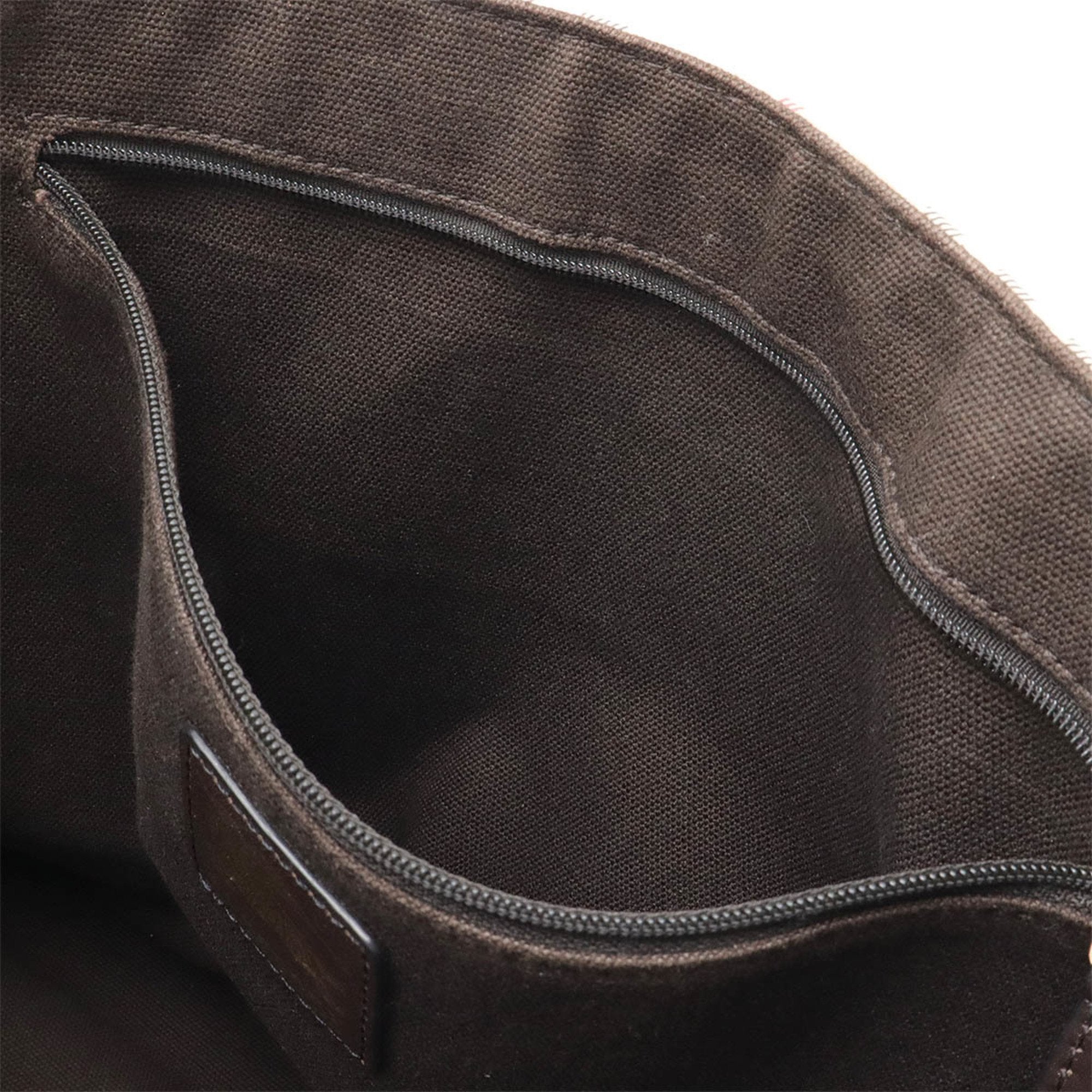 Burberry Beige Black Dark Brown Red Color Pvc Leather Shoulder Bag Tote Bag (Pre-Owned)