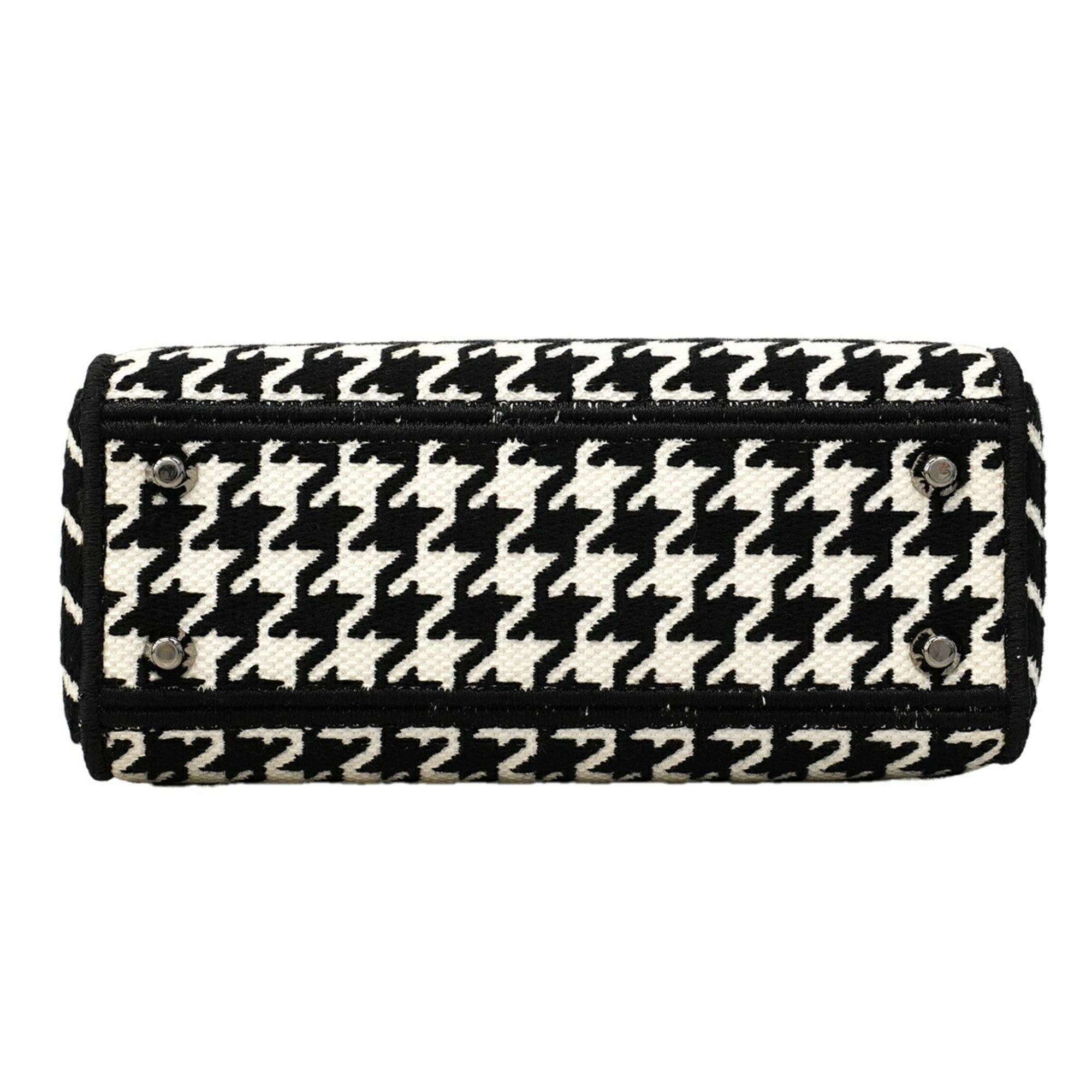 Christian Dior Black White Canvas Handbag (Pre-Owned)