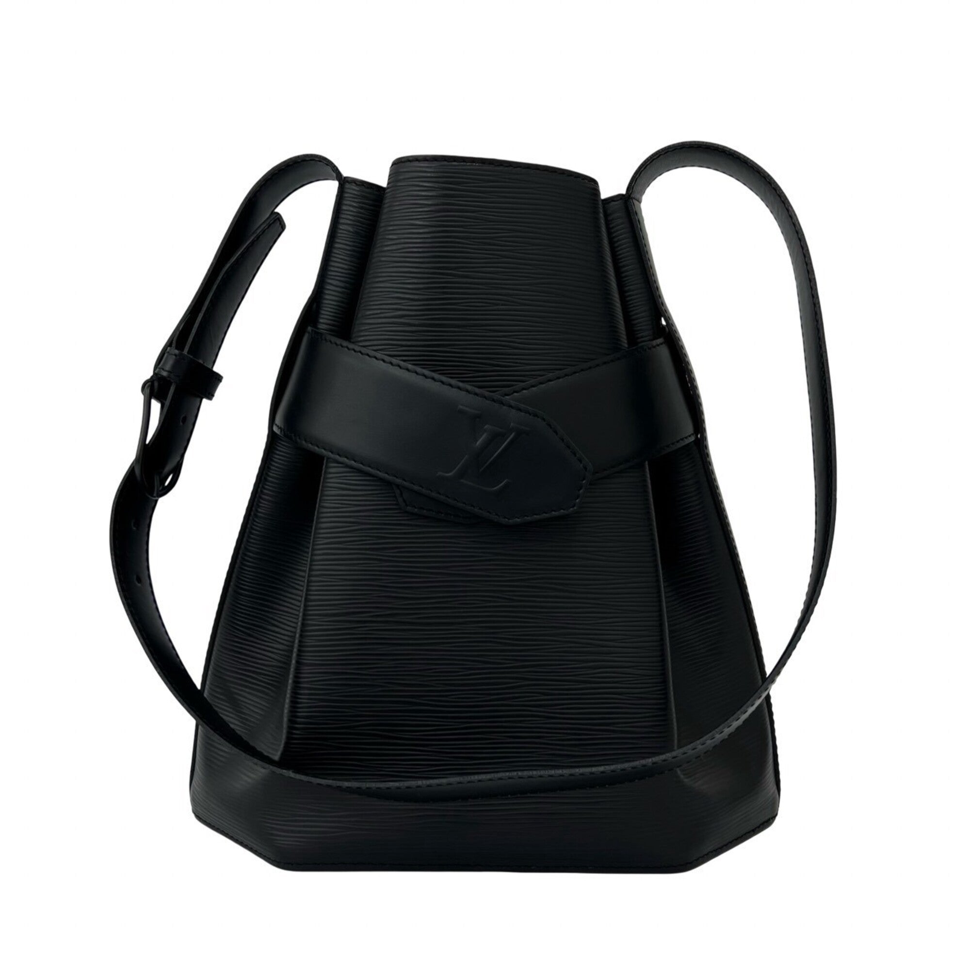 Louis Vuitton Black Leather Crossbody Bag Shoulder Bag (Pre-Owned)