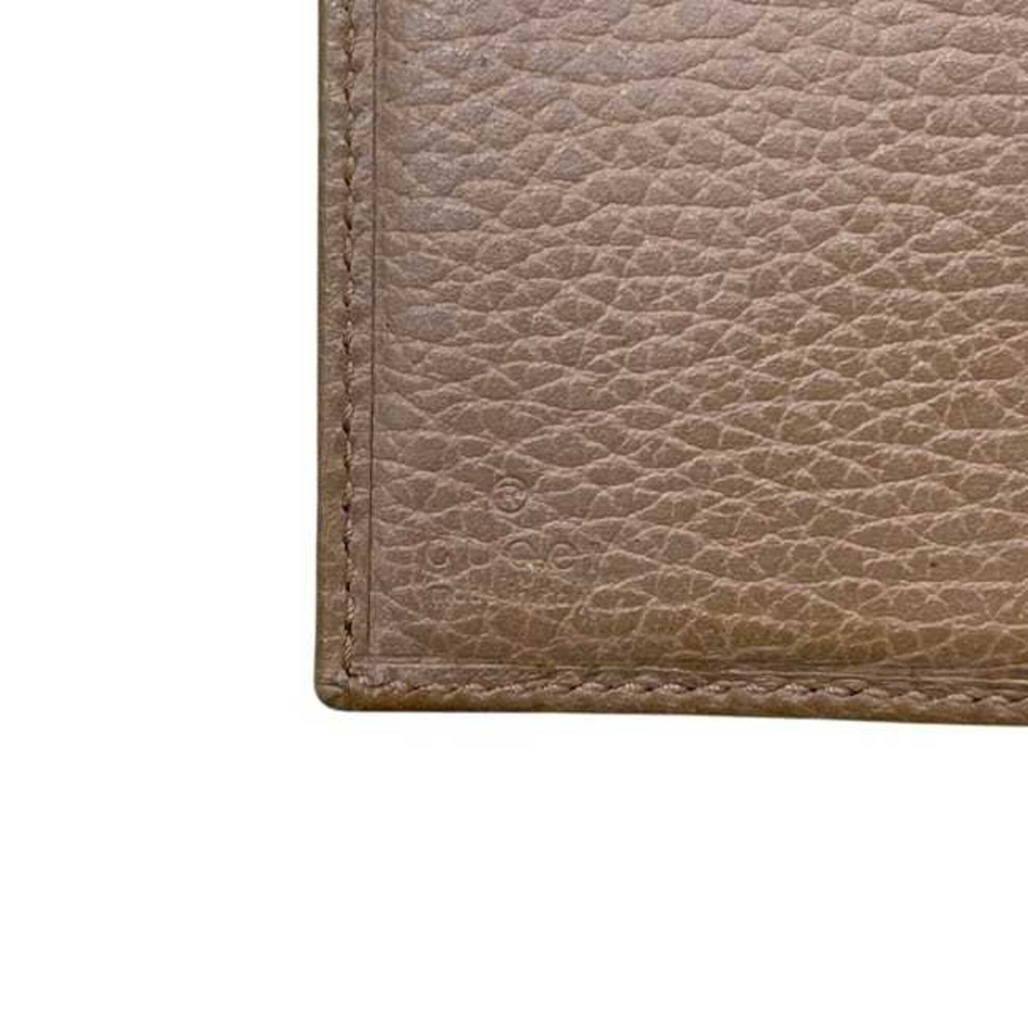 Gucci Beige Leather Wallet (Tri-Fold) (Pre-Owned)