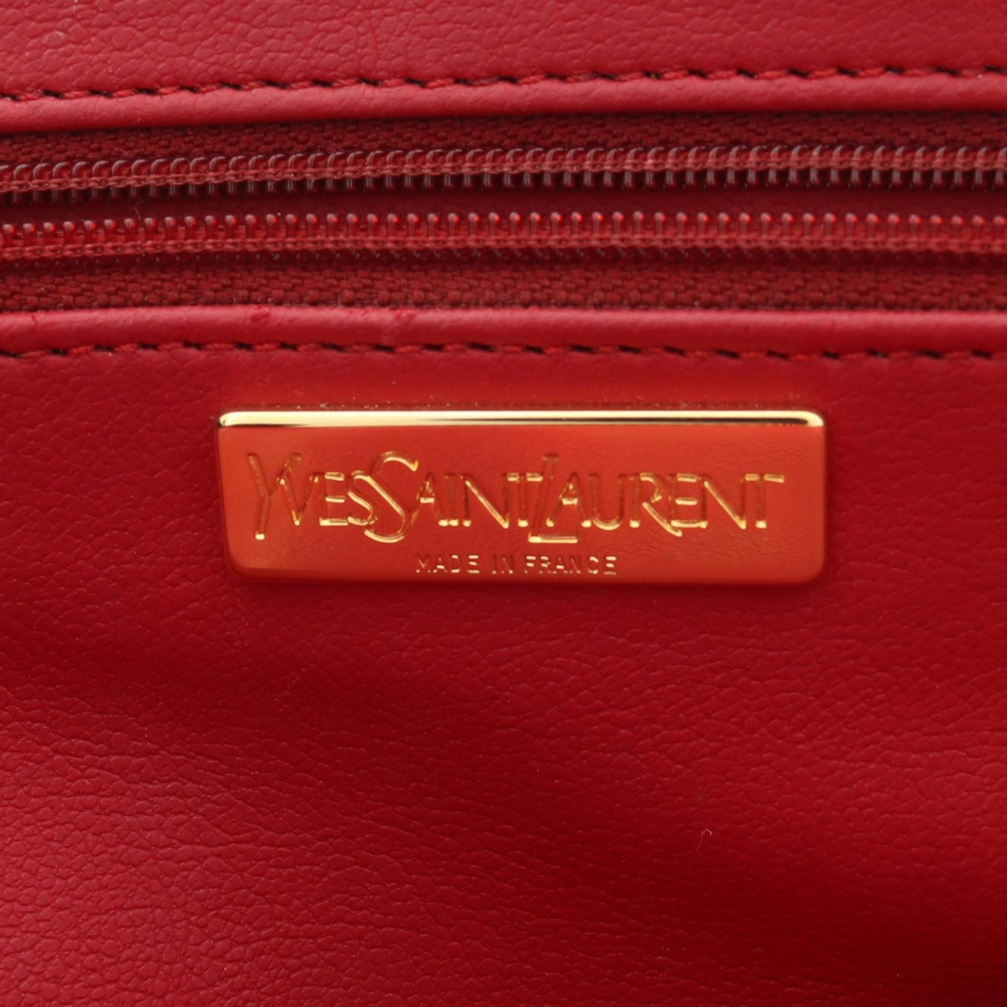 Yves Saint Laurent Red Color Leather Handbag (Pre-Owned)