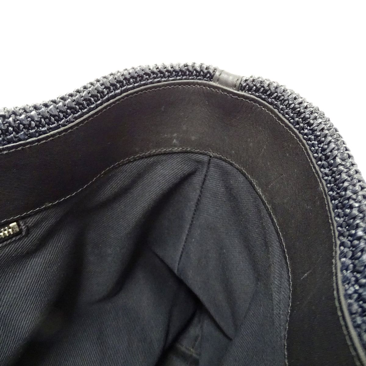 Saint Laurent Black Raffia Handbag Tote Bag (Pre-Owned)