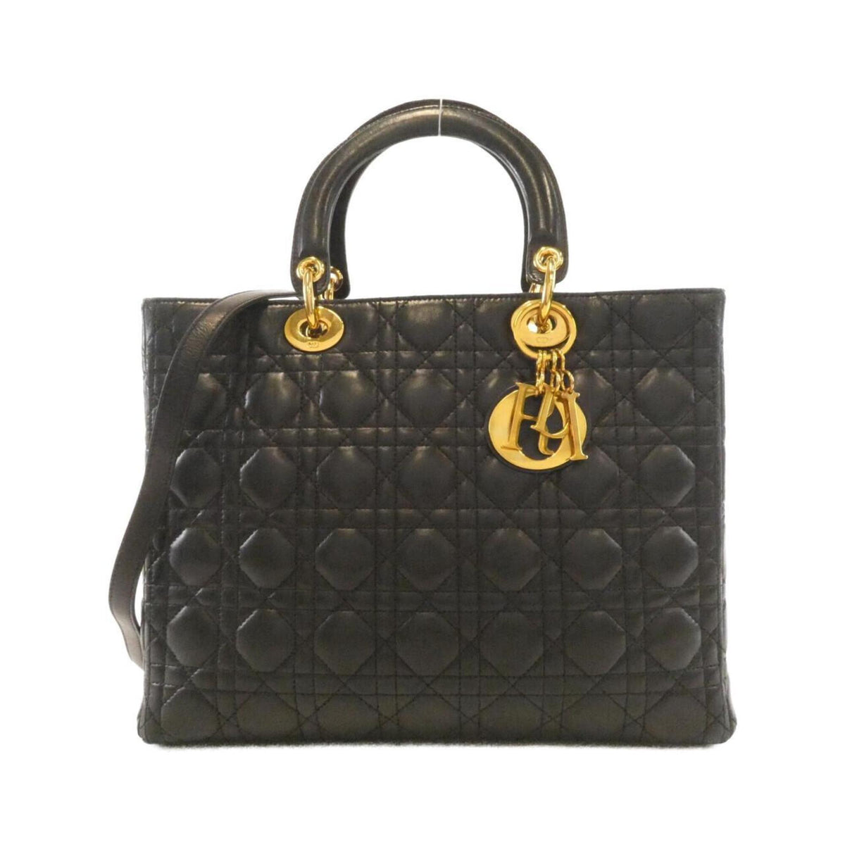Christian Dior Black Leather Handbag (Pre-Owned)