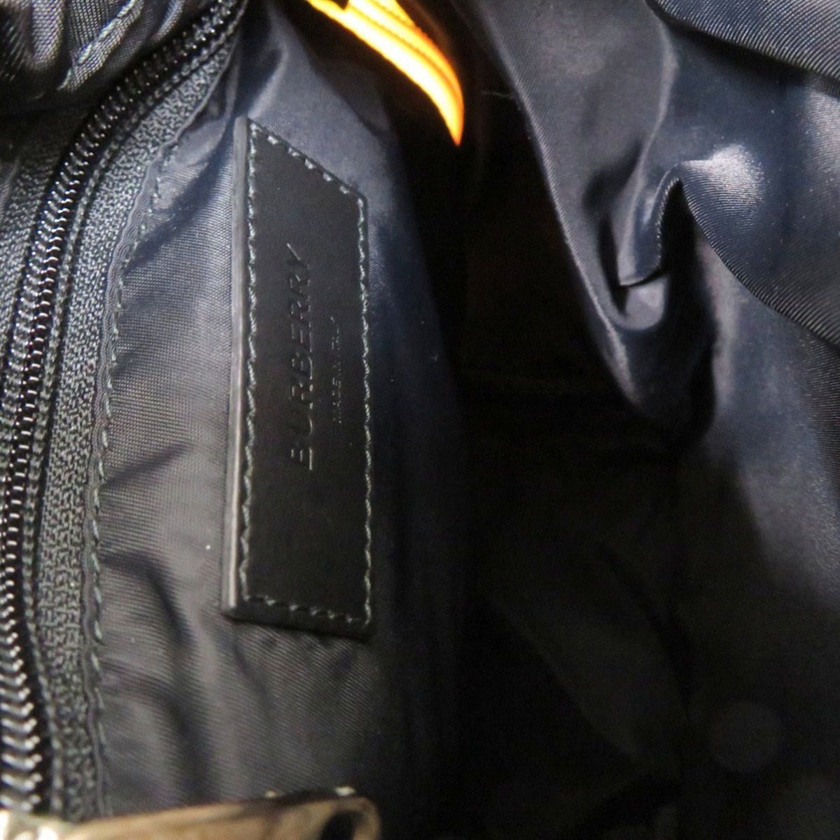 Burberry Black Khaki Yellow Nylon Acrylic Backpack (Pre-Owned)
