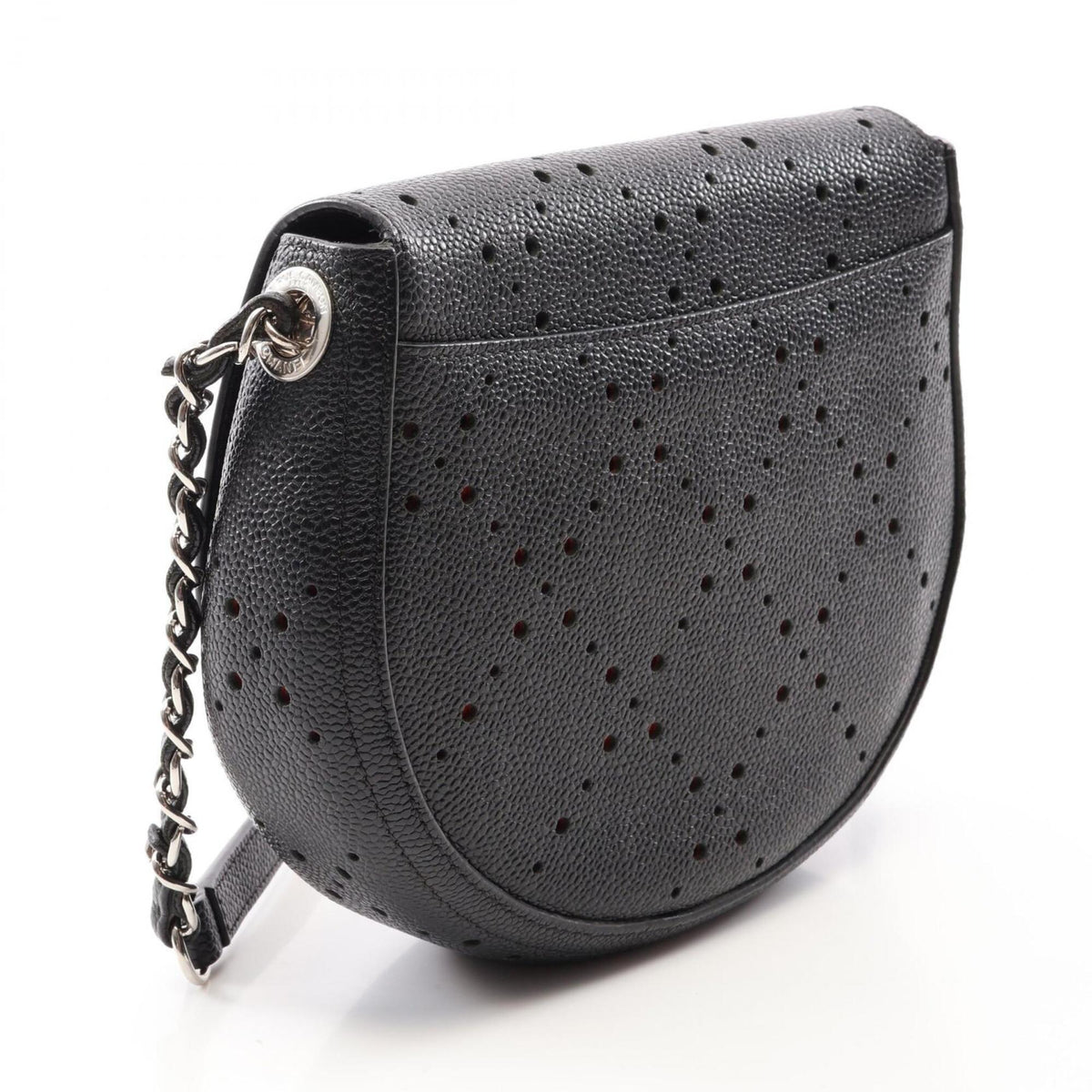 Chanel Black Grained Calfskin Handbag Shoulder Bag (Pre-Owned)