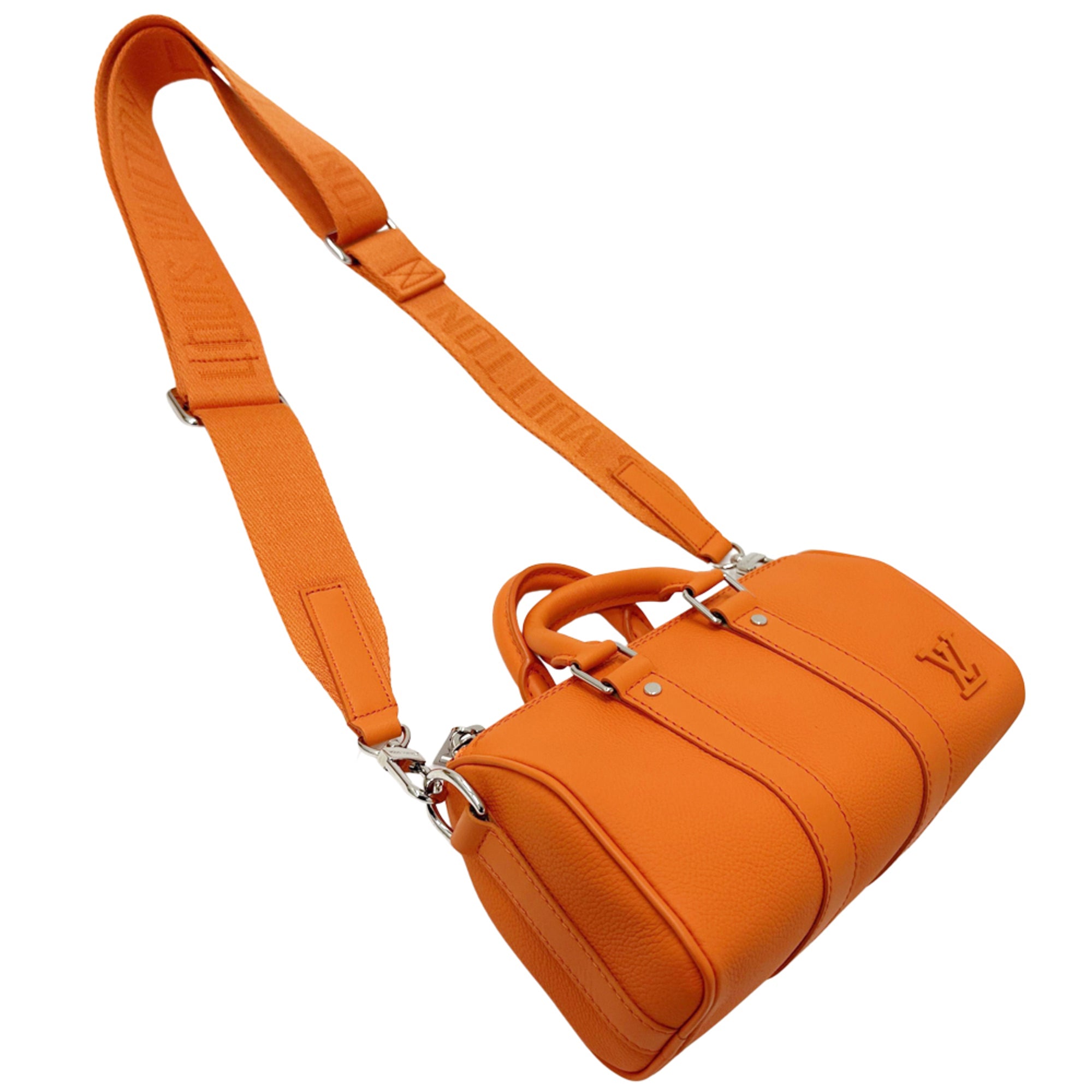 Louis Vuitton Orange Leather Handbag Shoulder Bag (Pre-Owned)