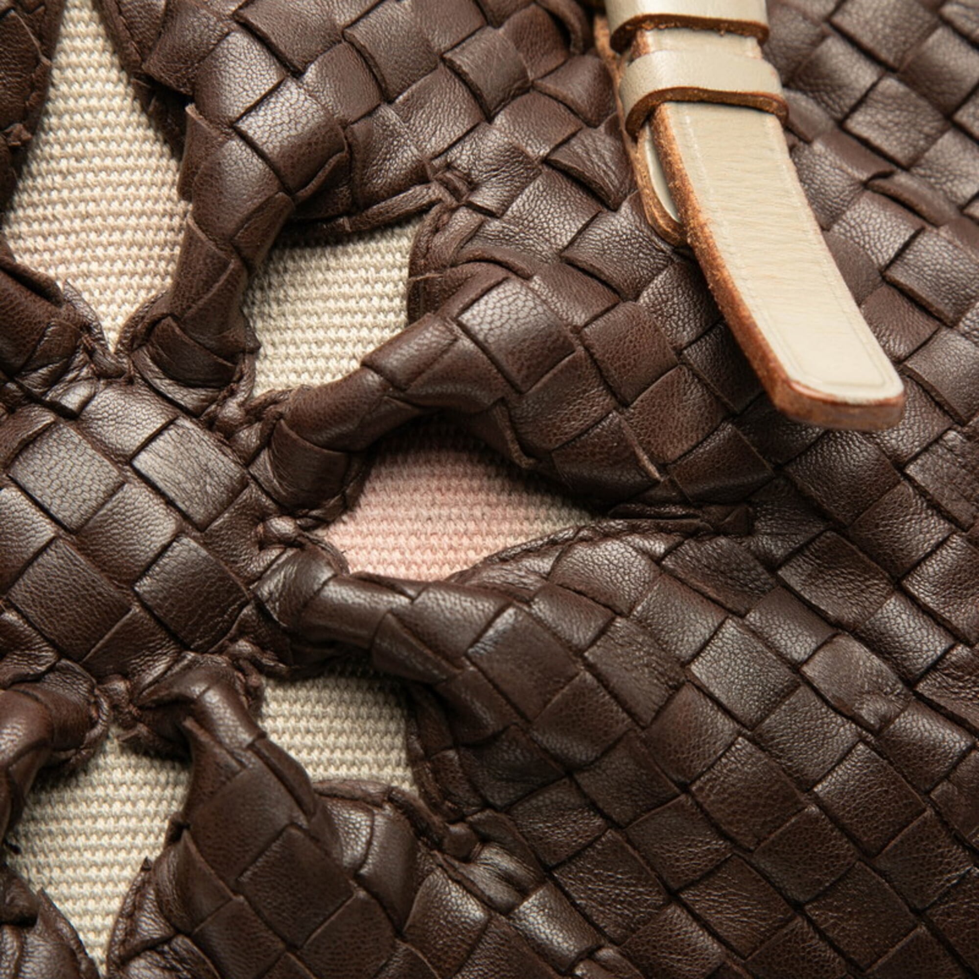 Bottega Veneta Brown Leather Shoulder Bag Tote Bag (Pre-Owned)