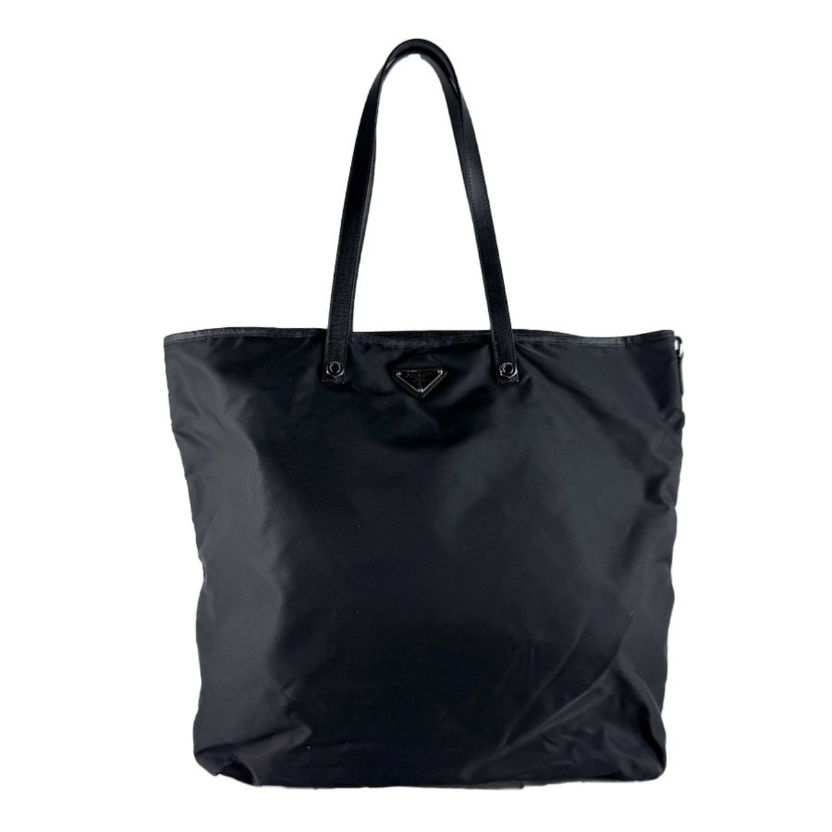 Prada Black Multi-Color Nylon Shoulder Bag Tote Bag (Pre-Owned)