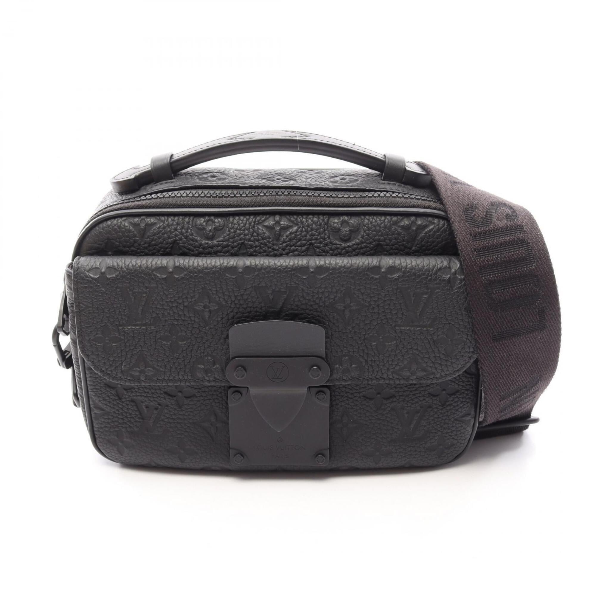 Louis Vuitton Black Leather Handbag (Pre-Owned)