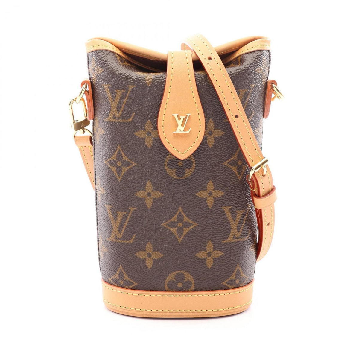 Louis Vuitton Brown Coated Canvas Leather Handbag Shoulder Bag (Pre-Owned)