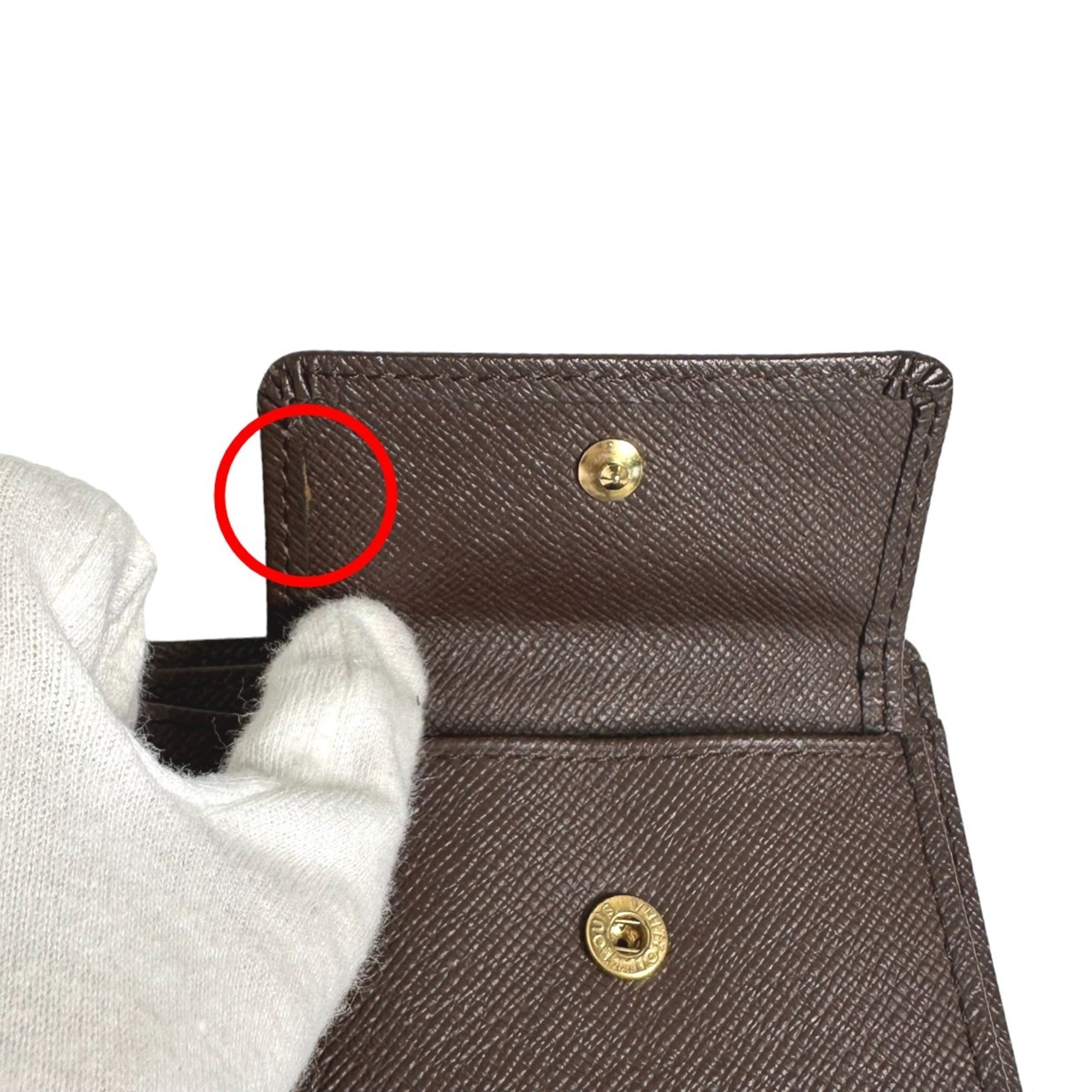 Louis Vuitton Brown Damier Canvas Wallet (Bi-Fold) (Pre-Owned)
