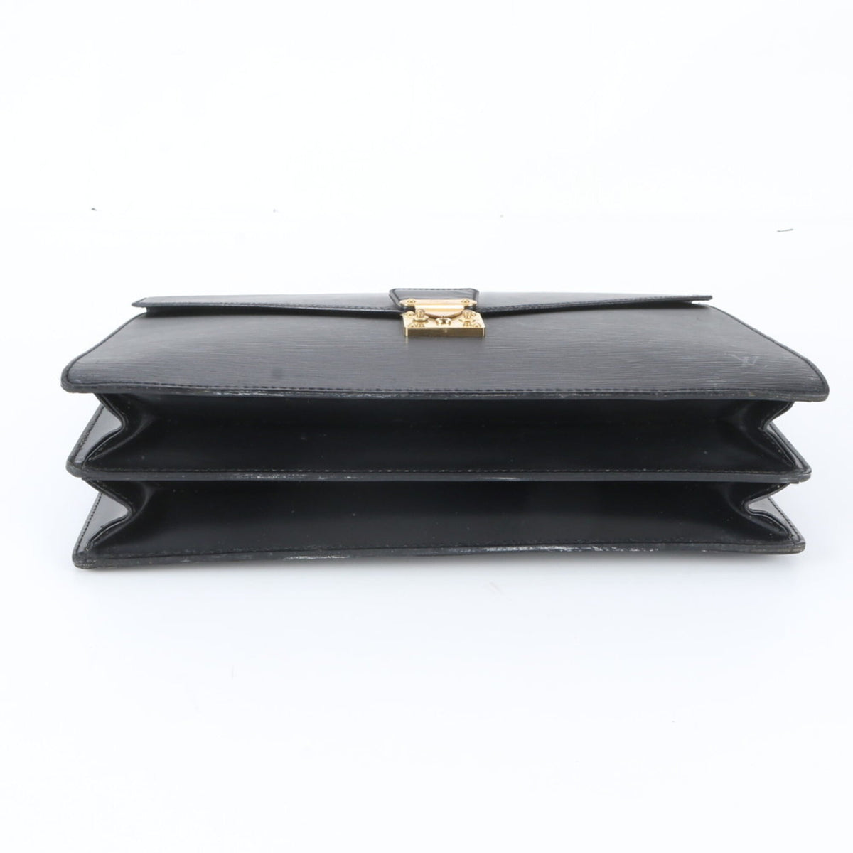 Louis Vuitton Noir Leather Tote Bag (Pre-Owned)