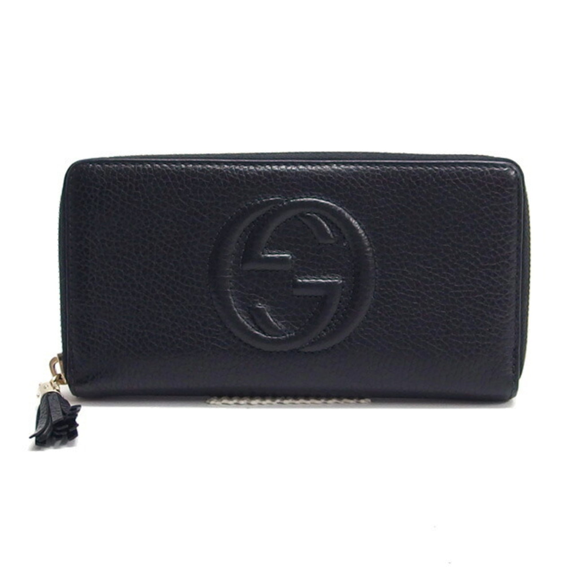 Gucci Black Leather Long Wallet (Bi-Fold) (Pre-Owned)