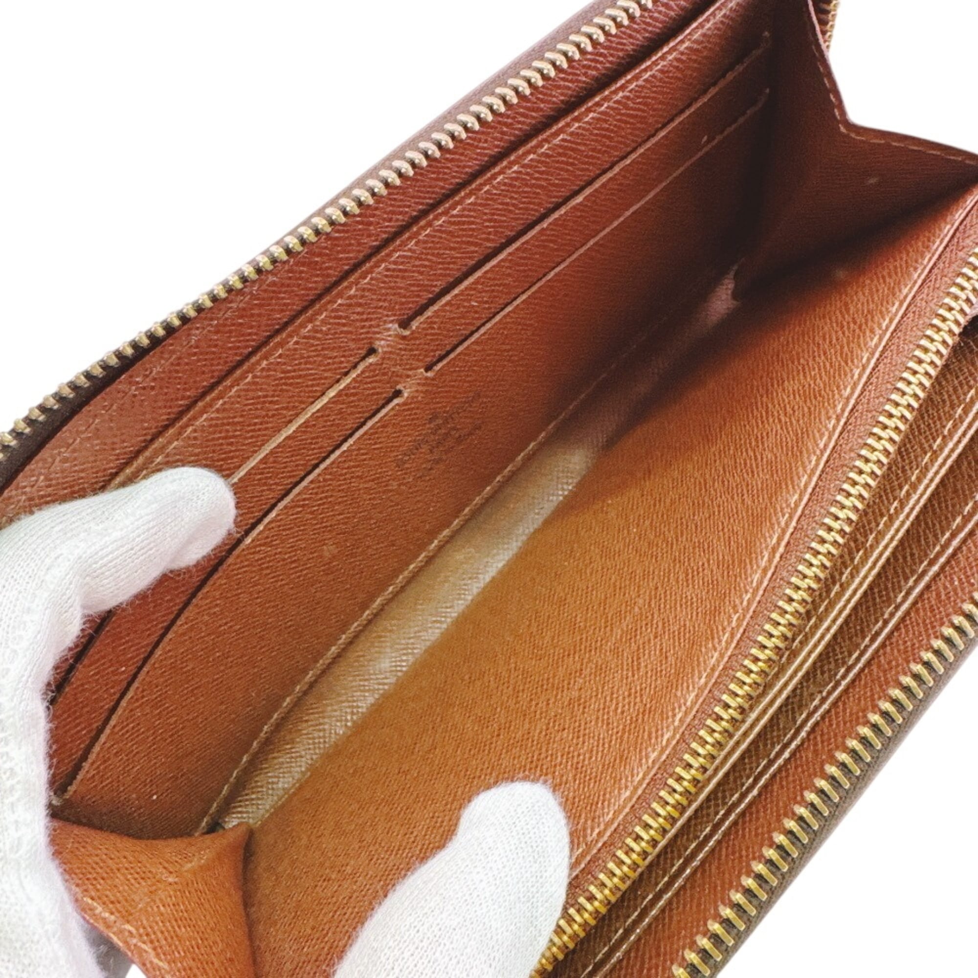 Louis Vuitton Brown Leather Long Wallet (Bi-Fold) (Pre-Owned)