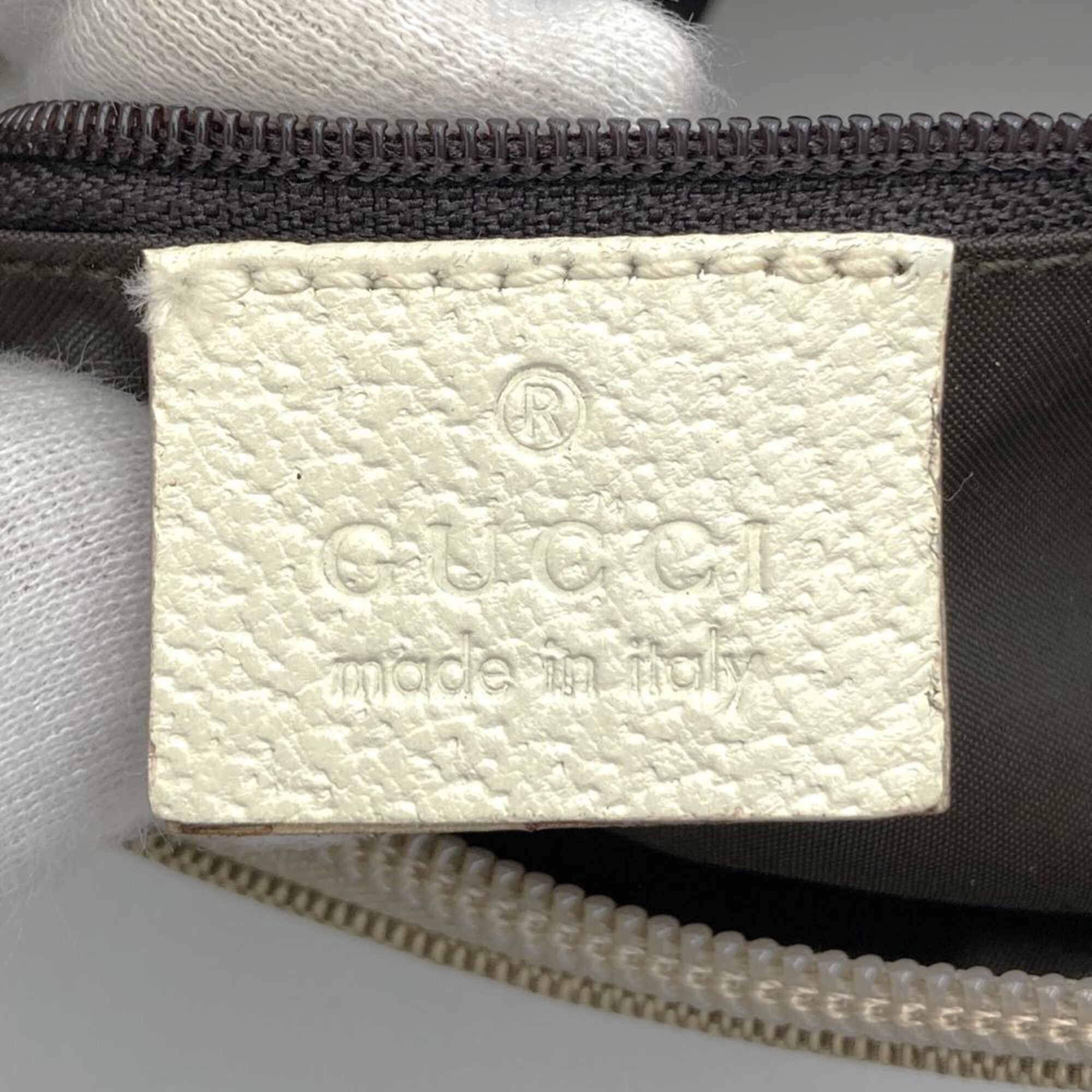 Gucci Beige Canvas Leather Handbag (Pre-Owned)
