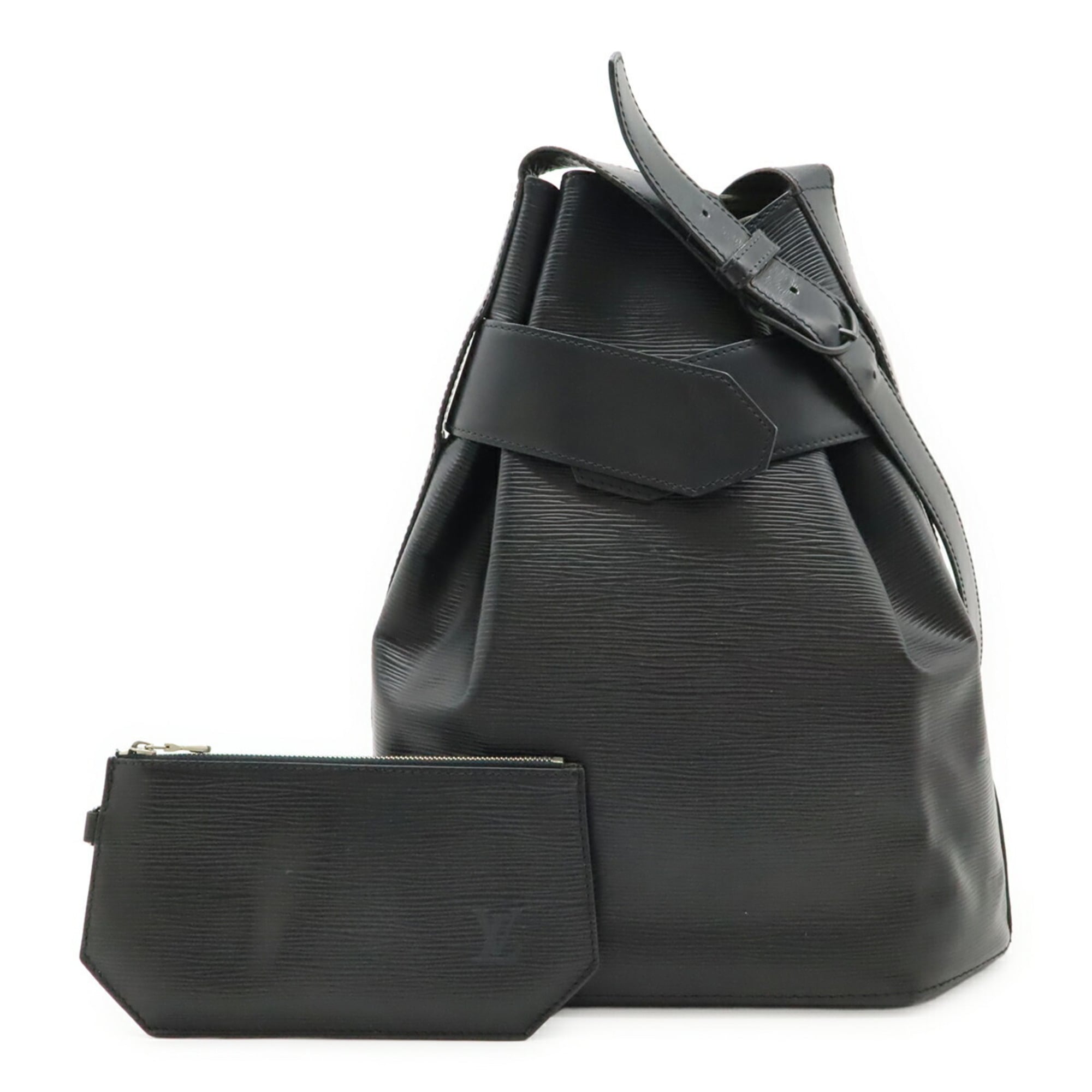 Louis Vuitton Noir Epi Leather Pouch Shoulder Bag (Pre-Owned)