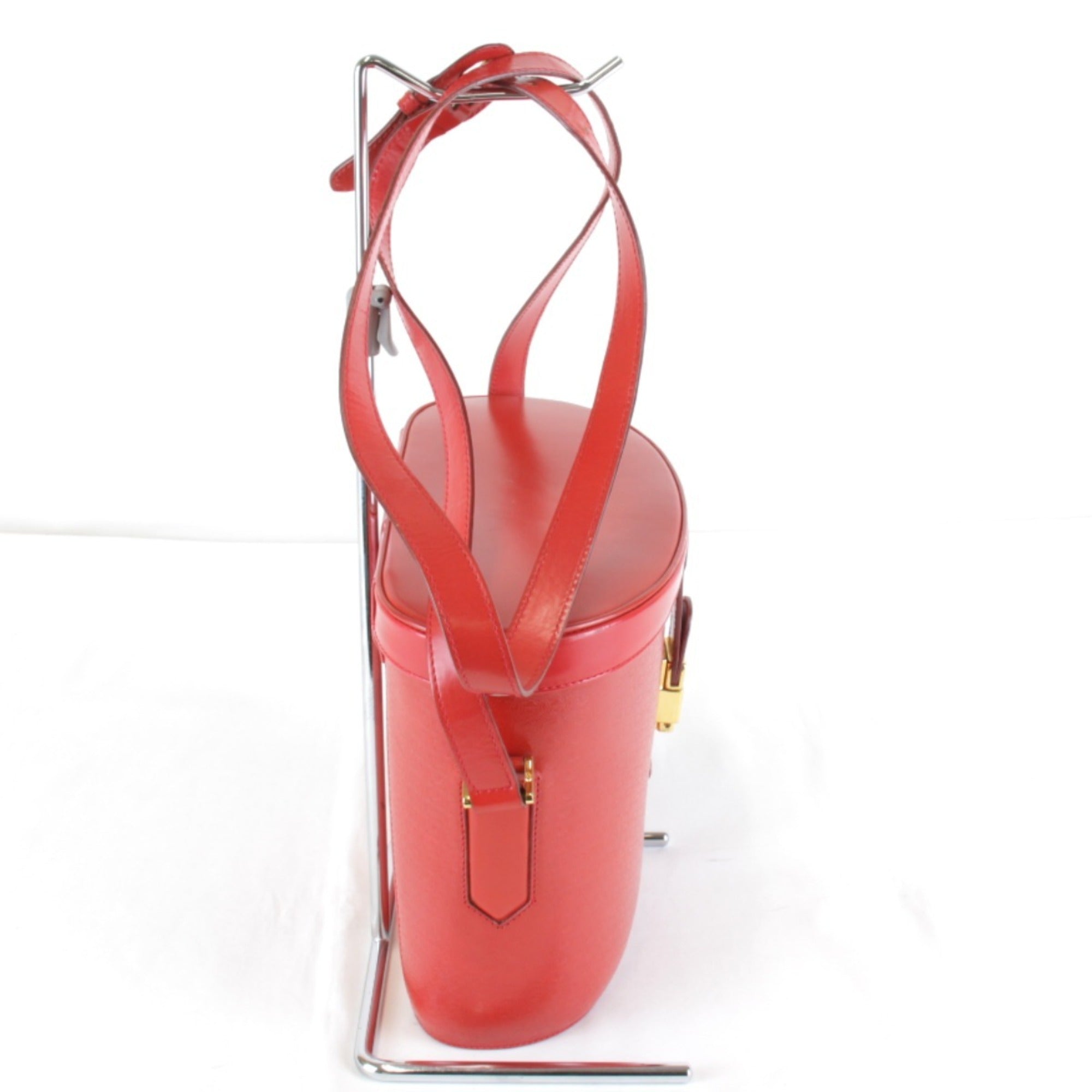 Gucci Red Color Leather Shoulder Bag (Pre-Owned)