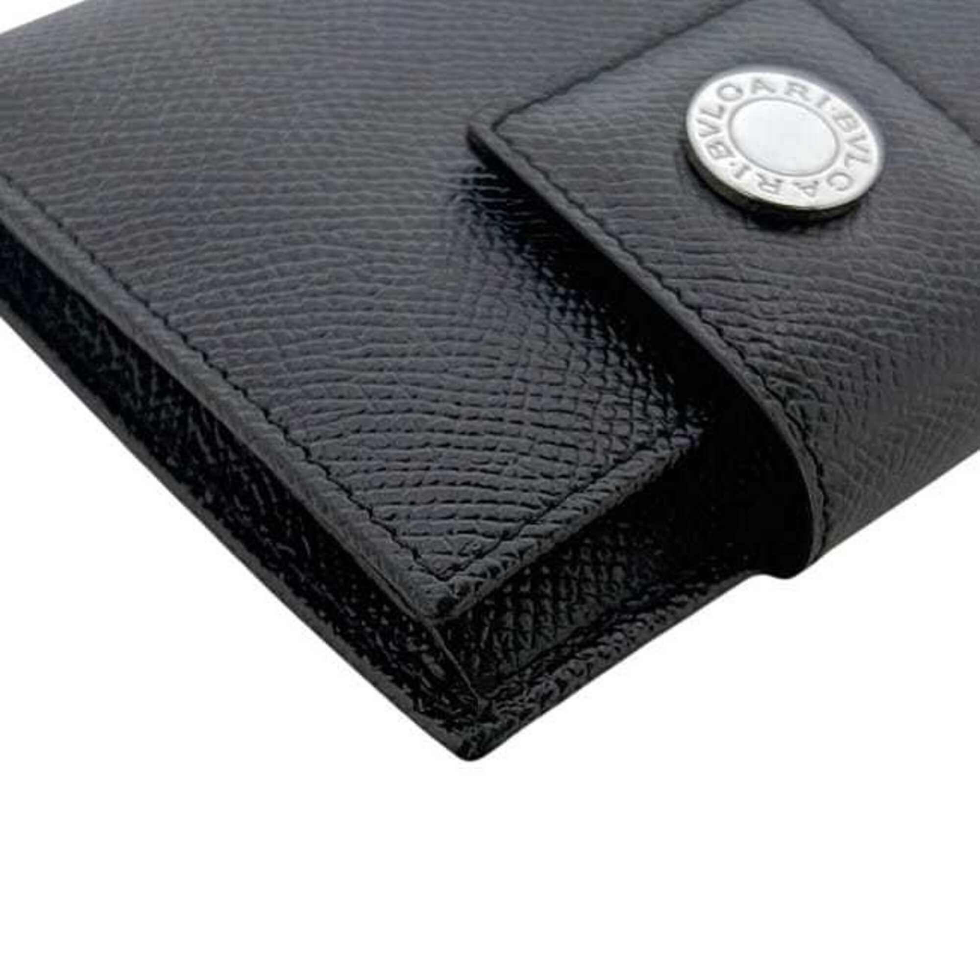 Bvlgari Bvlgari Bvlgari Black Leather Wallet (Bi-Fold) (Pre-Owned)