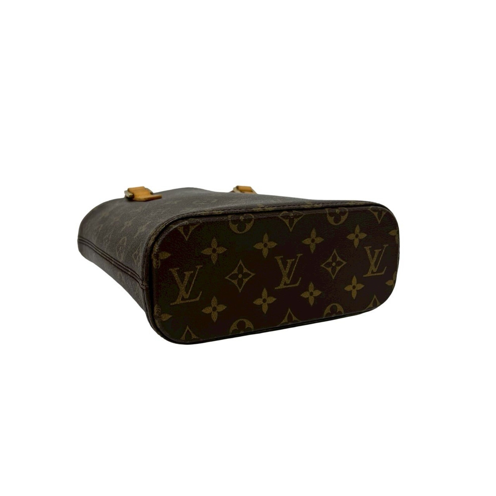 Louis Vuitton Brown Leather Pvc Handbag Tote Bag (Pre-Owned)