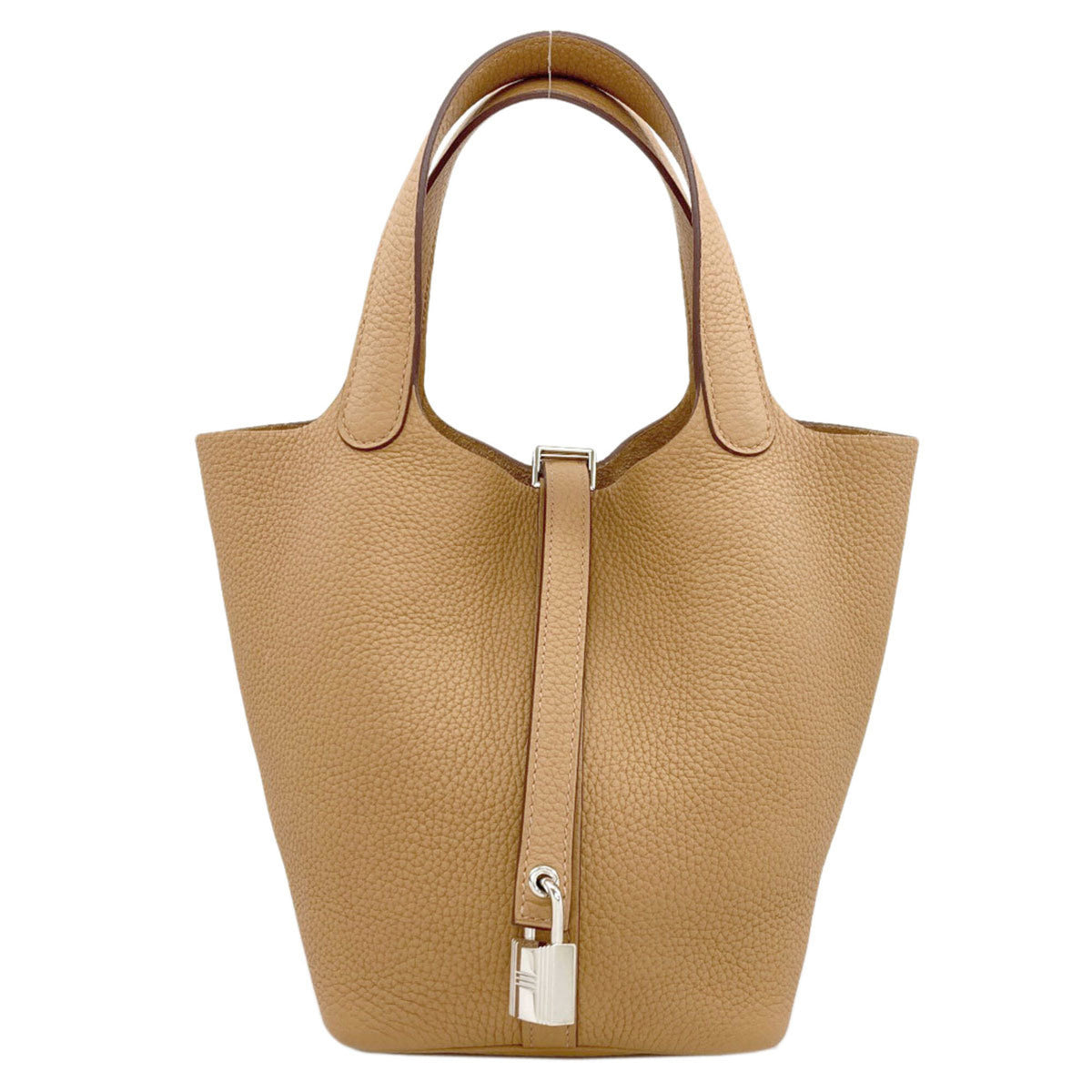 Hermes Brown Taurillon Clemence Leather Handbag (Pre-Owned)