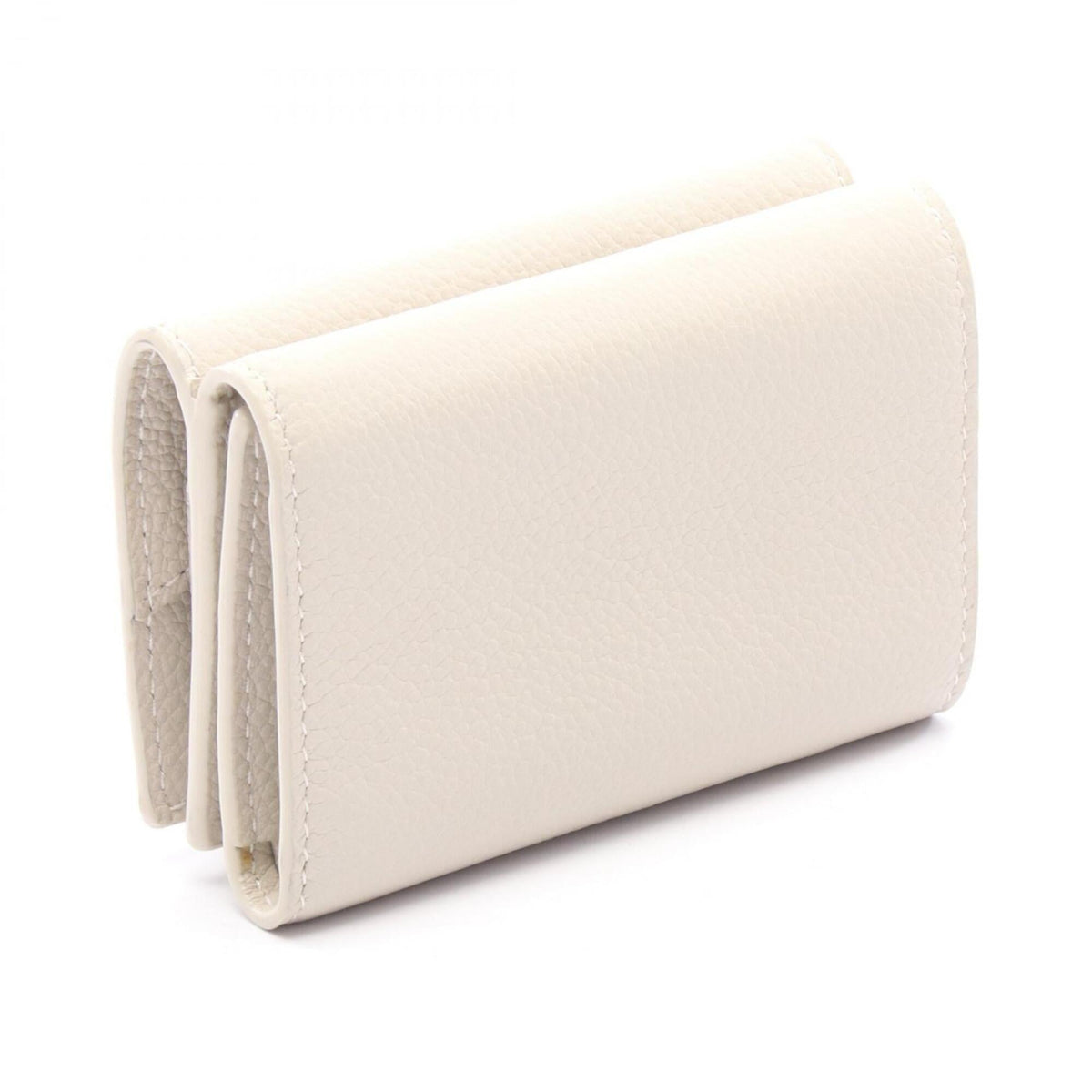 Yves Saint Laurent White Leather Wallet (Tri-Fold) (Pre-Owned)