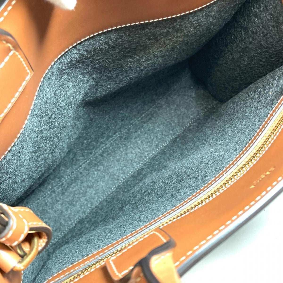 Celine Brown Cotton Leather Tote Bag (Pre-Owned)