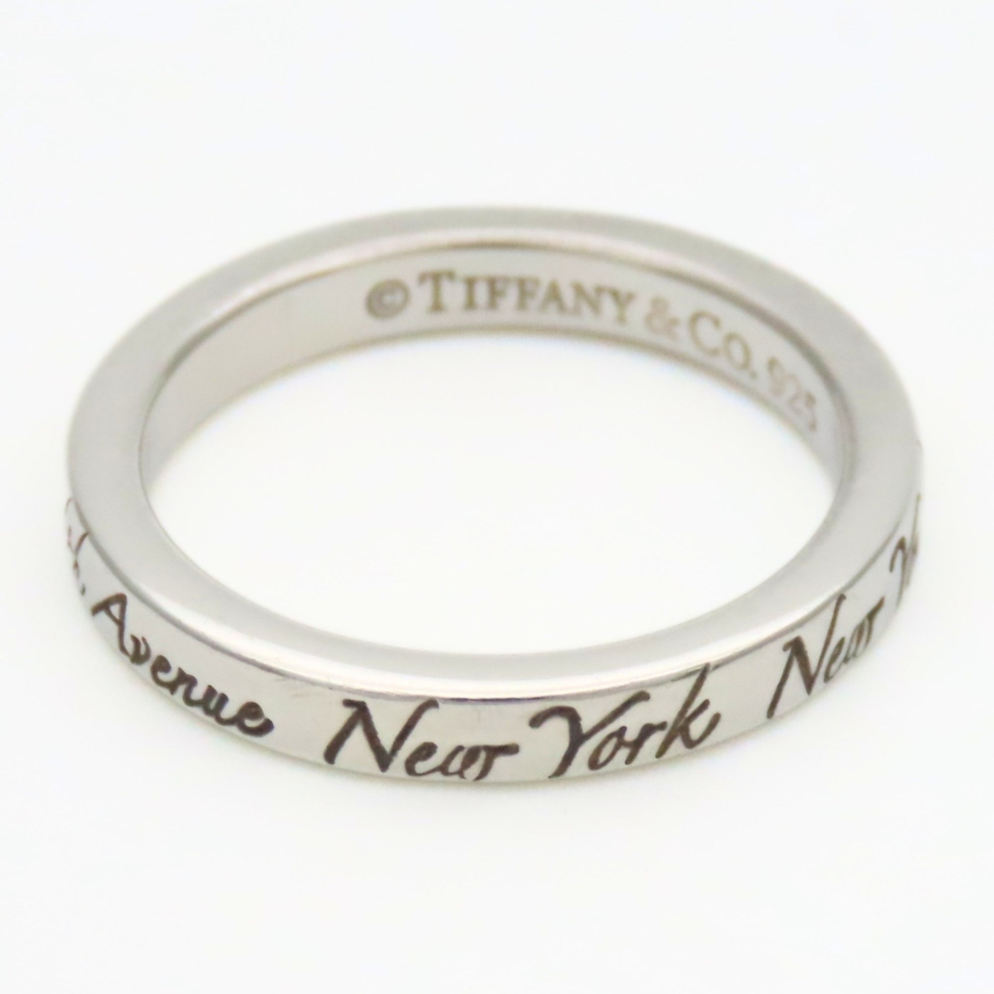 Tiffany Silver Silver 925 Band Ring (Pre-Owned)