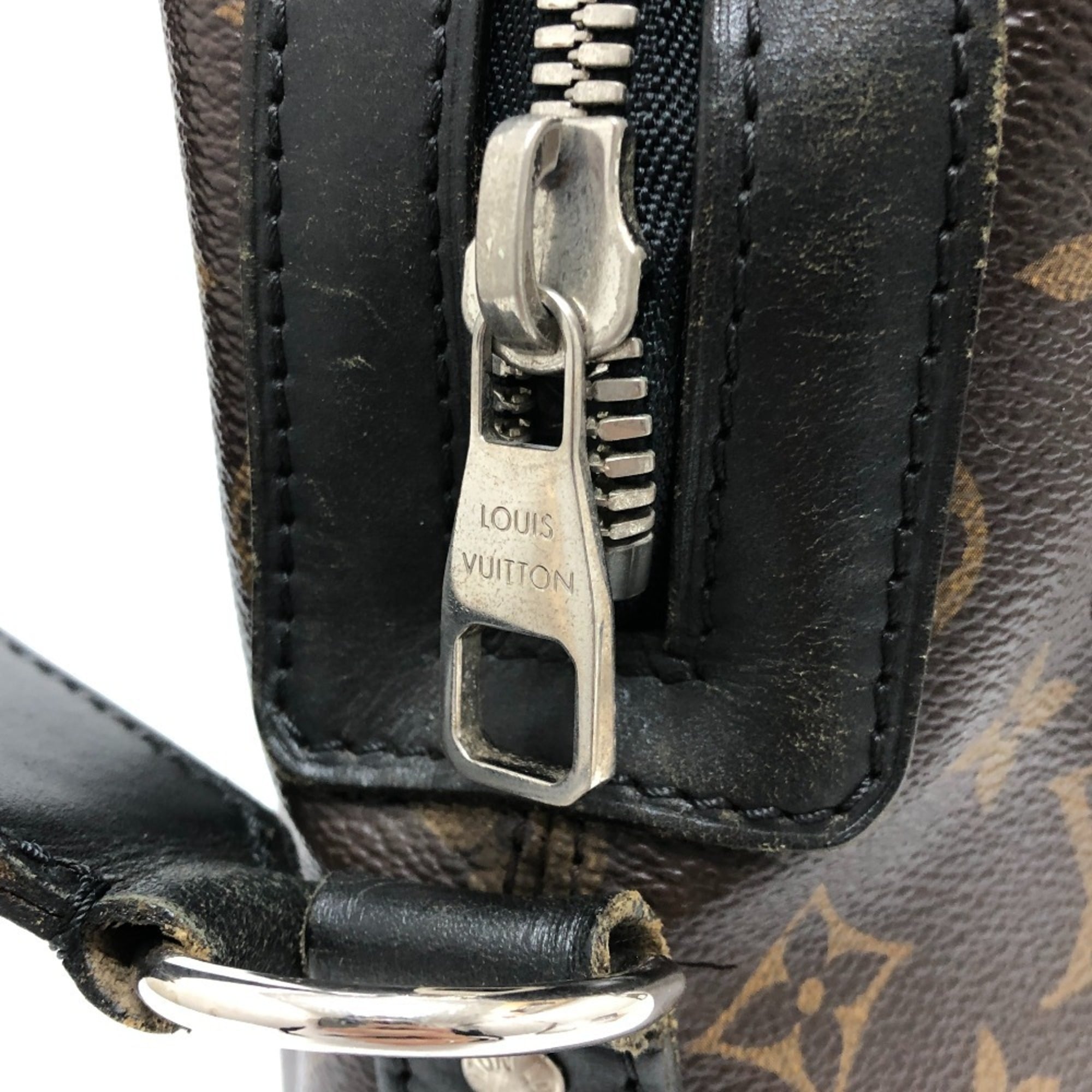 Louis Vuitton Black Brown Monogram Canvas Shoulder Bag (Pre-Owned)