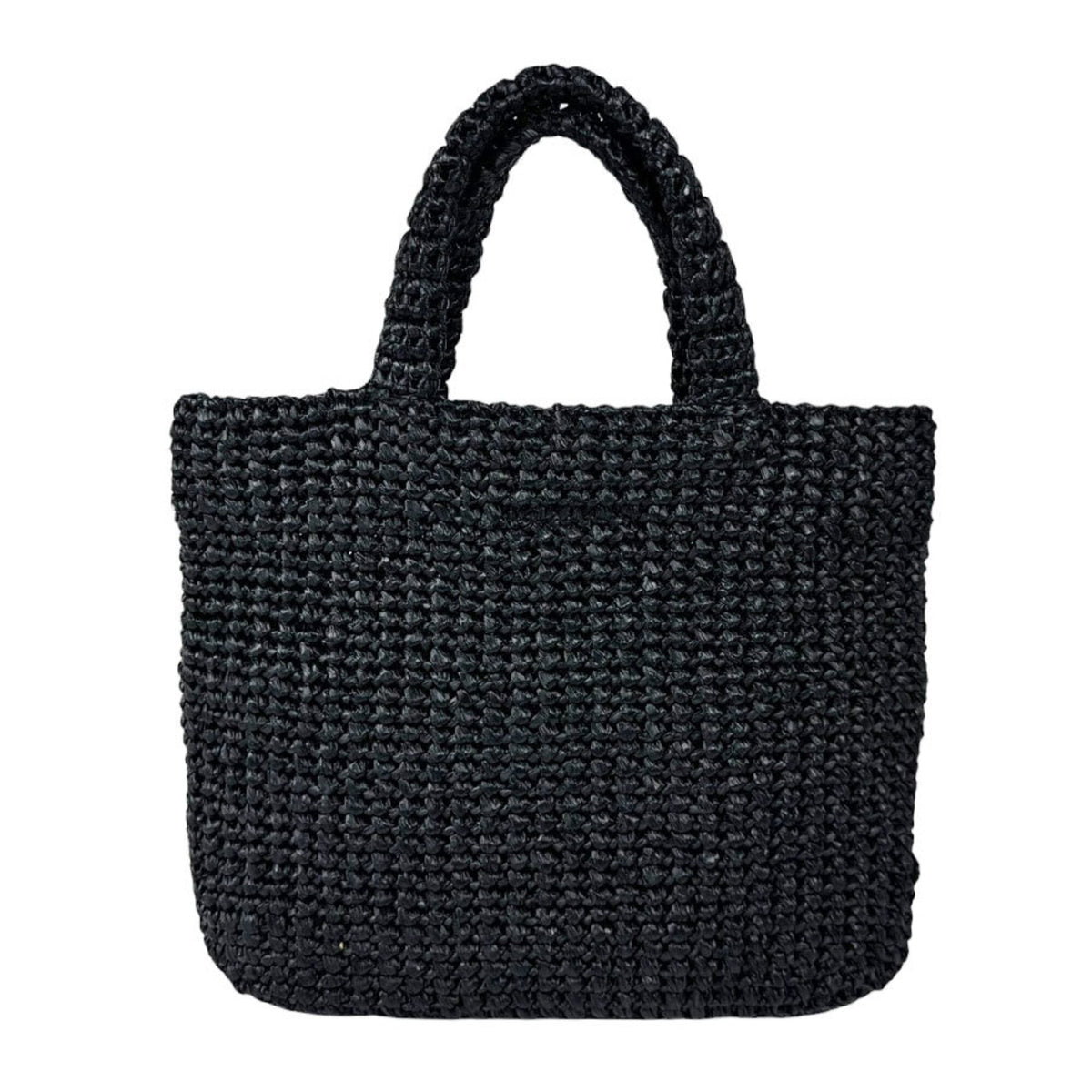 Prada Black Raffia Handbag (Pre-Owned)