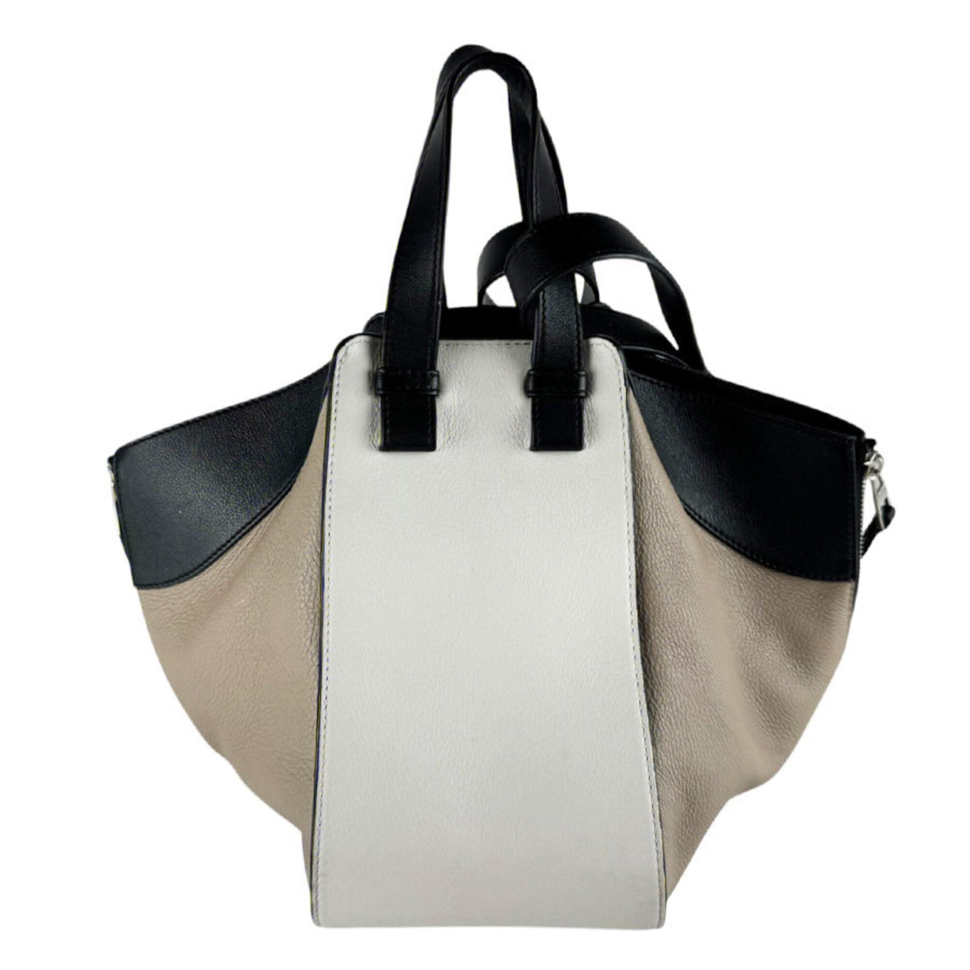 Loewe Beige Black White Leather Handbag Shoulder Bag (Pre-Owned)