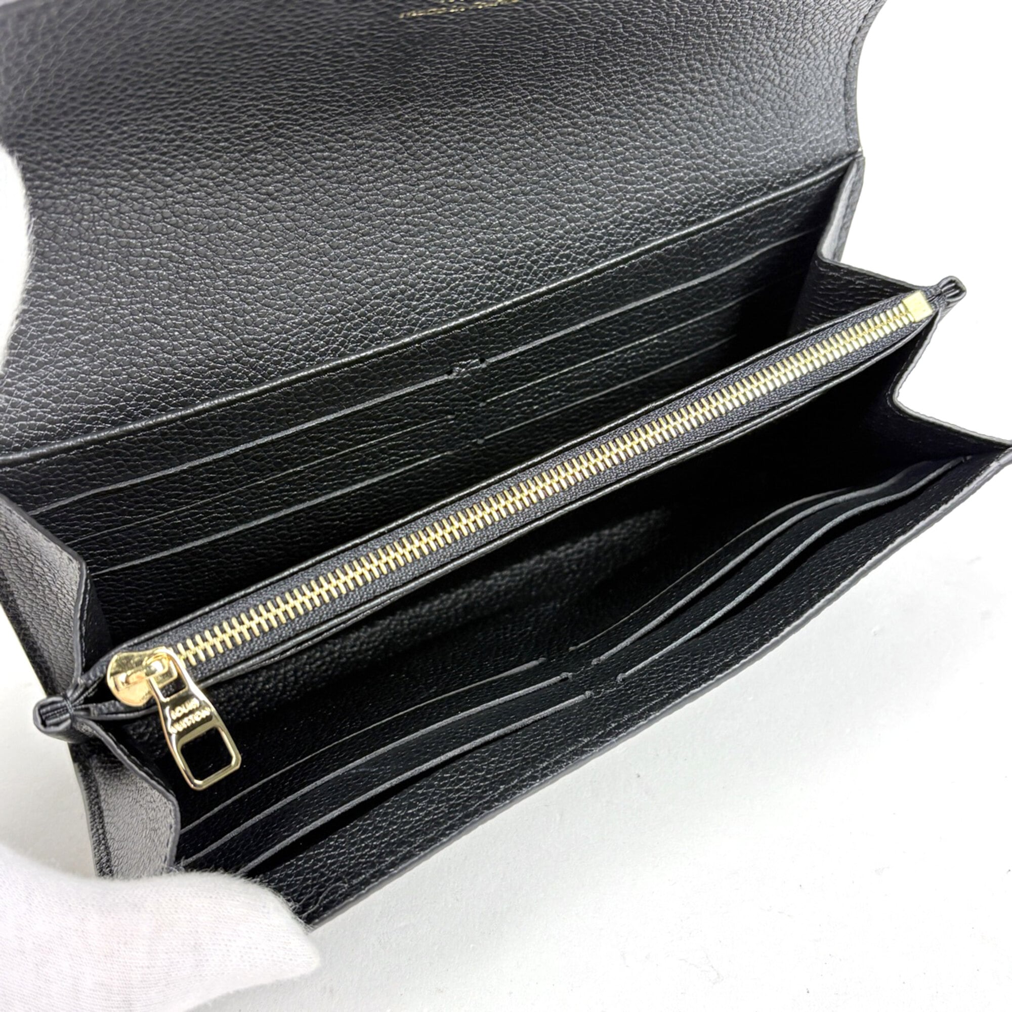Louis Vuitton Black Noir Monogram Empreinte Long Wallet (Bi-Fold) (Pre-Owned)
