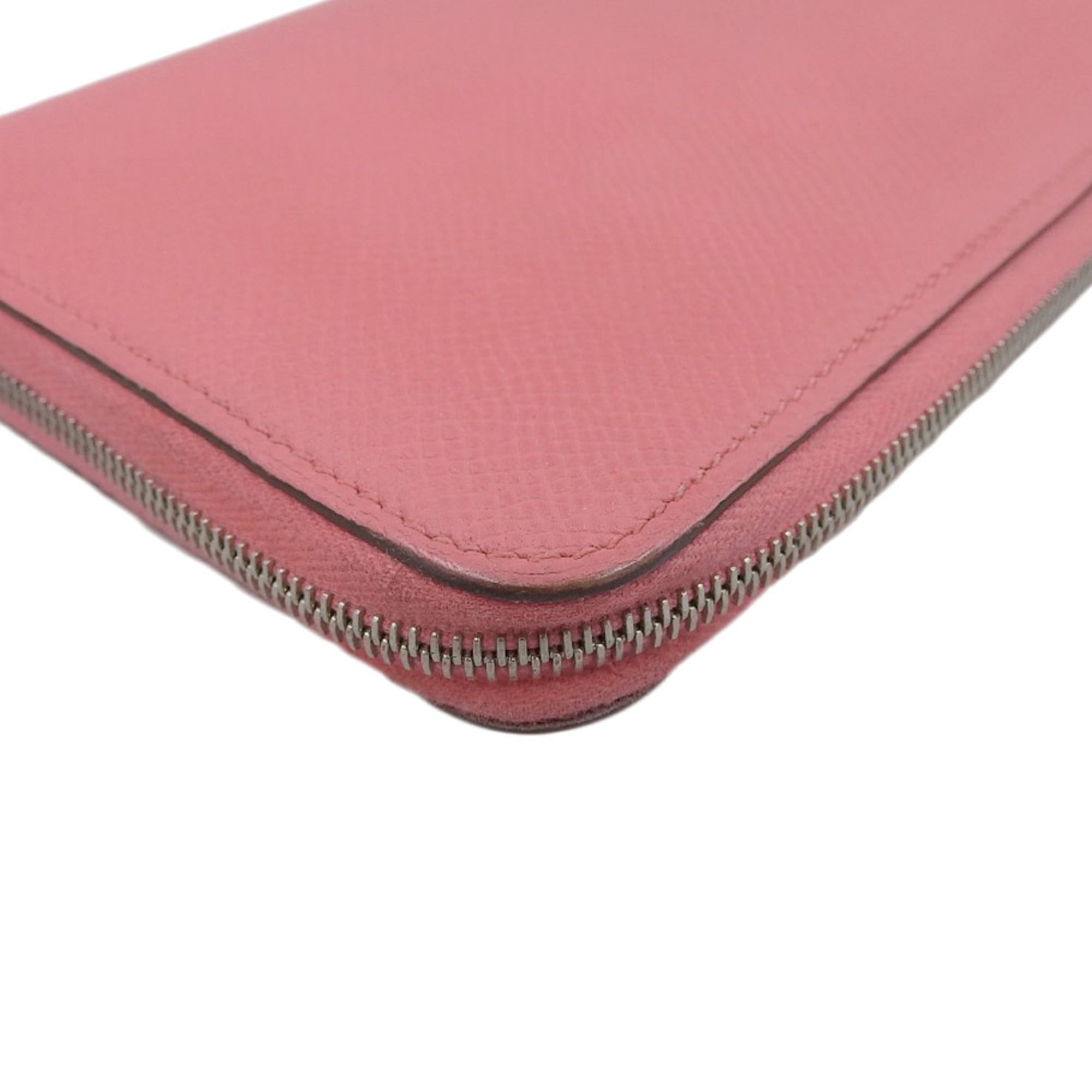 Hermes Silk'in Pink Rose Azalee Epsom Leather Long Wallet (Bi-Fold) (Pre-Owned)