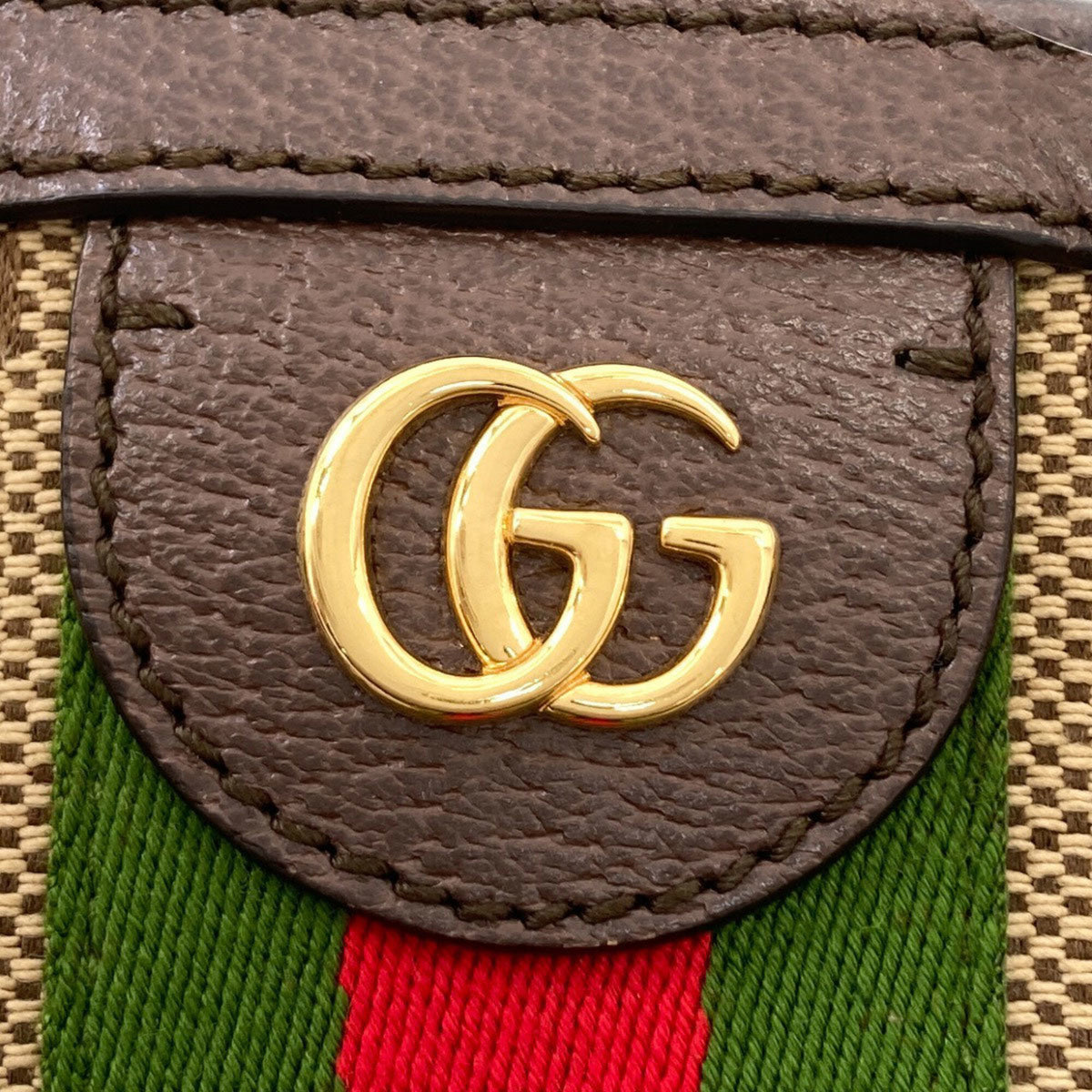 Gucci Beige Brown Canvas Tote Bag (Pre-Owned)