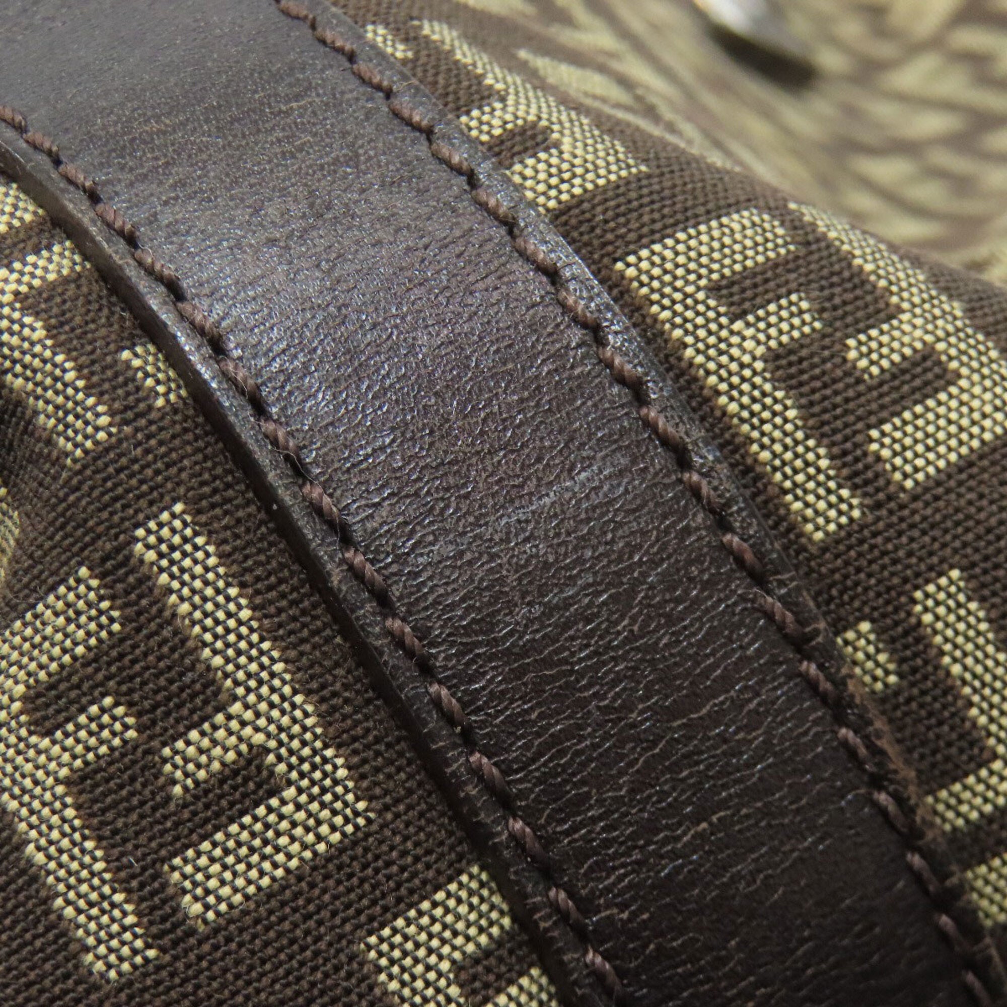 Fendi Dark Brown Canvas Tote Bag (Pre-Owned)