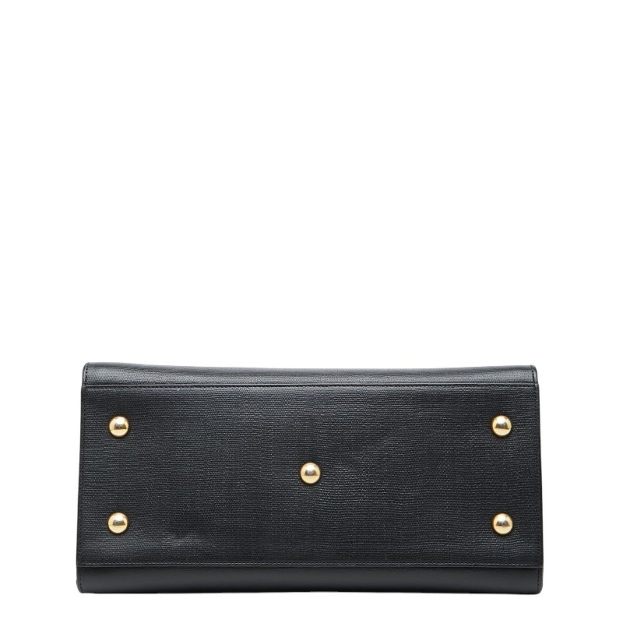 Saint Laurent Black Leather Handbag Shoulder Bag (Pre-Owned)