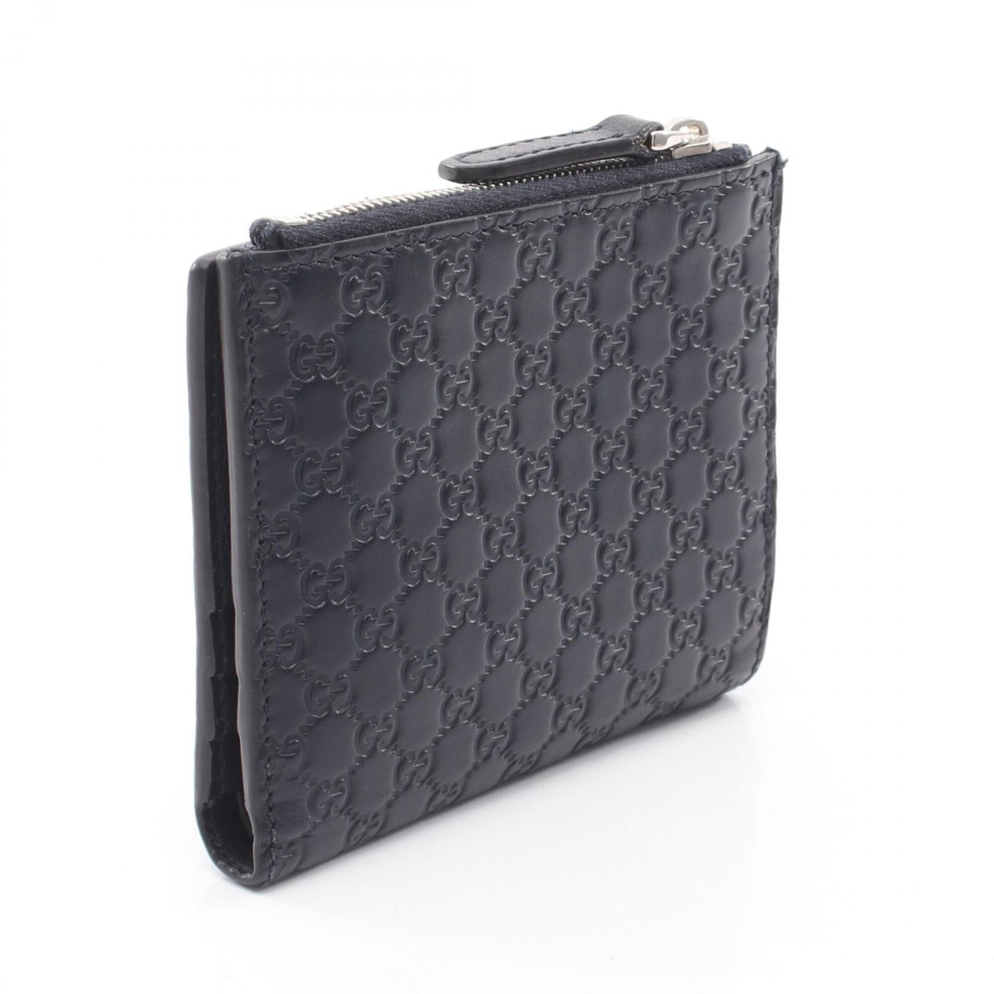 Gucci Navy Leather Wallet (Bi-Fold) (Pre-Owned)