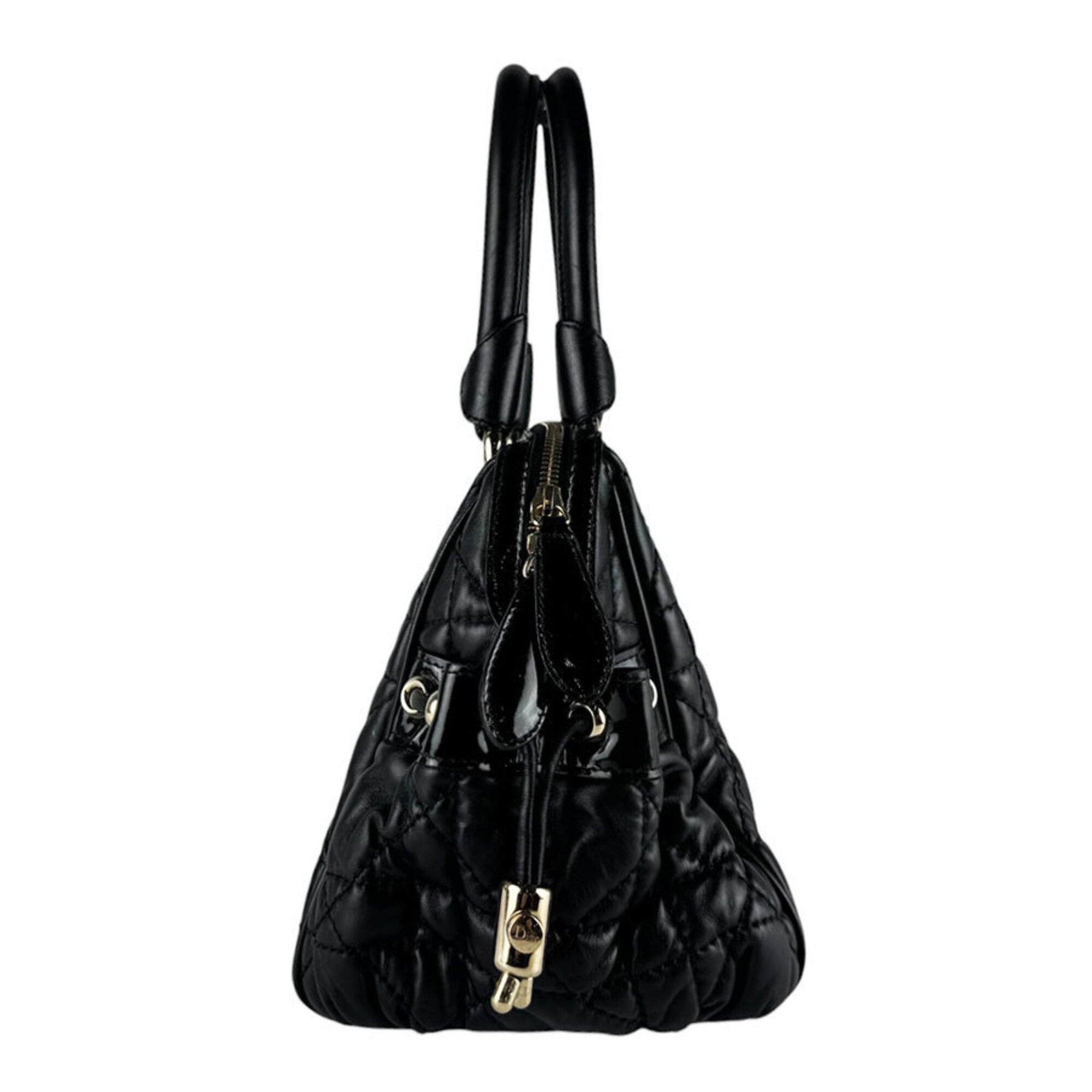 Christian Dior Black Patent Leather Leather Handbag (Pre-Owned)