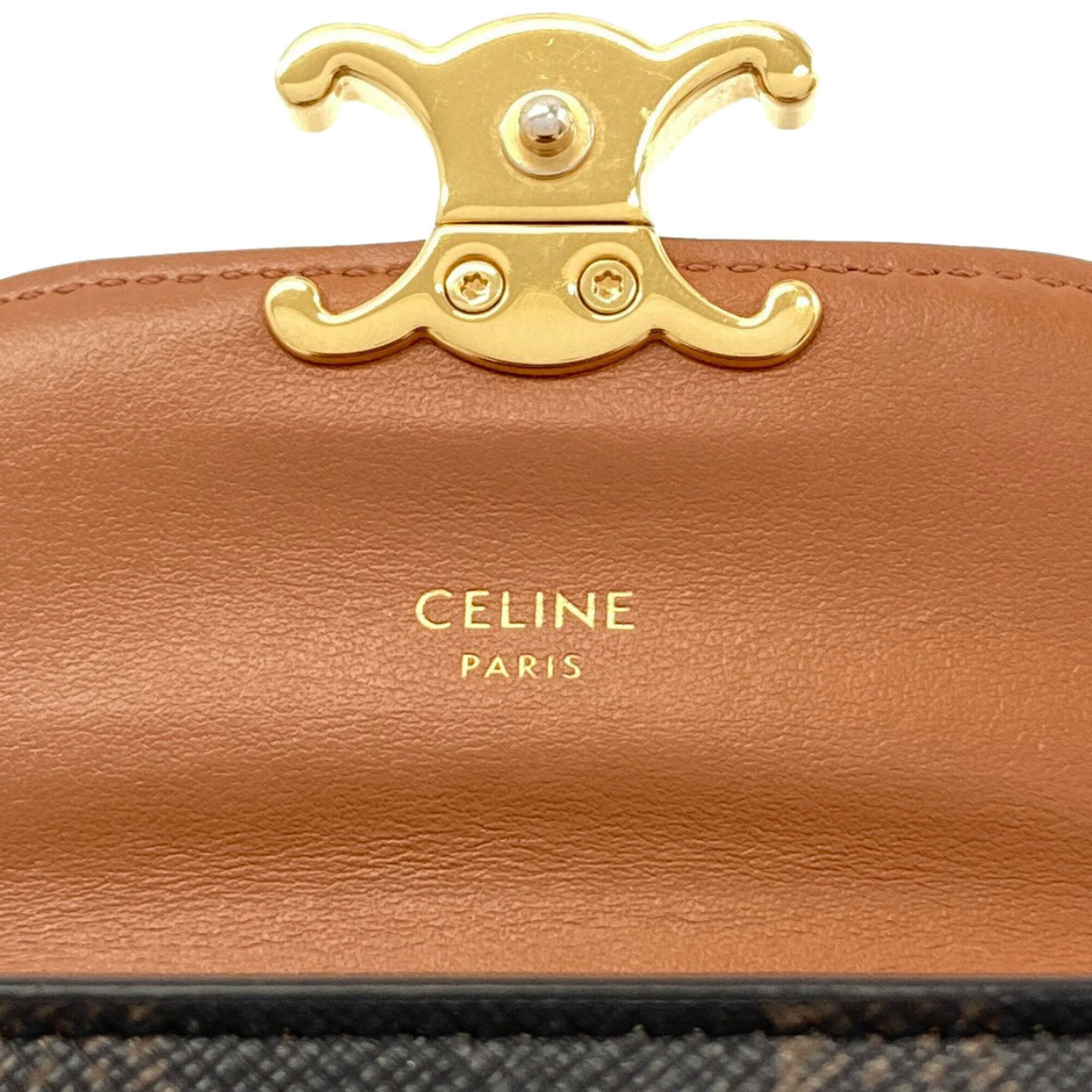 Celine Brown Pvc Wallet (Tri-Fold) (Pre-Owned)