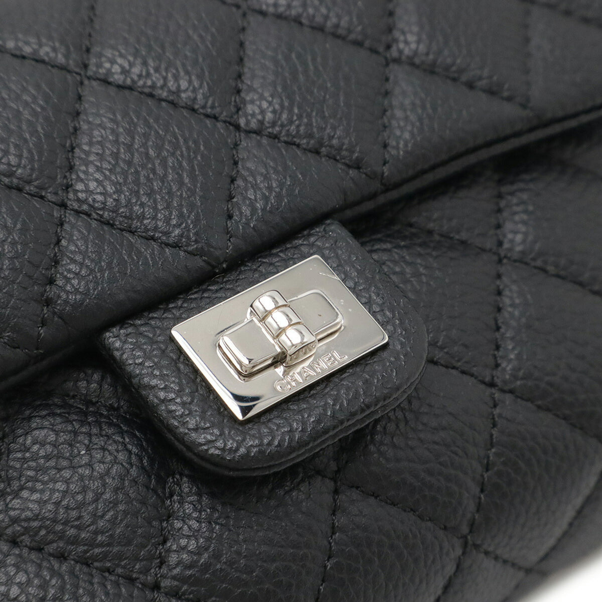 Chanel Black Grained Calfskin Clutch Bag Fanny Pack (Pre-Owned)